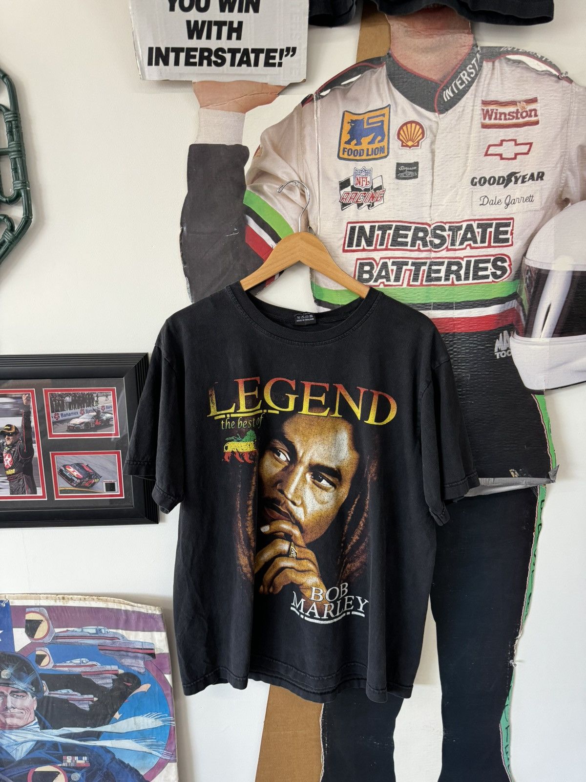 Bob Marley × Vintage × Zion Rootswear Y2K Black Bob Marley Legend 