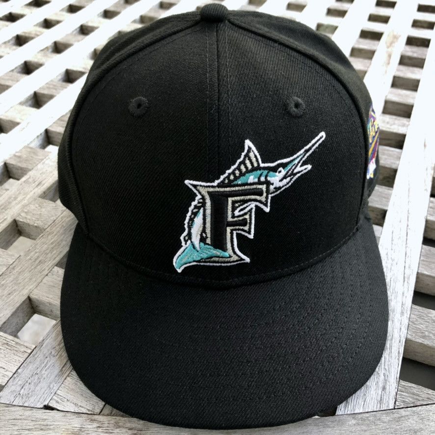 New Era Florida Marlins 1997 WS Patch 59FIFTY Wool Hat Club 7 1/4 Size ONE SIZE - 2 Thumbnail