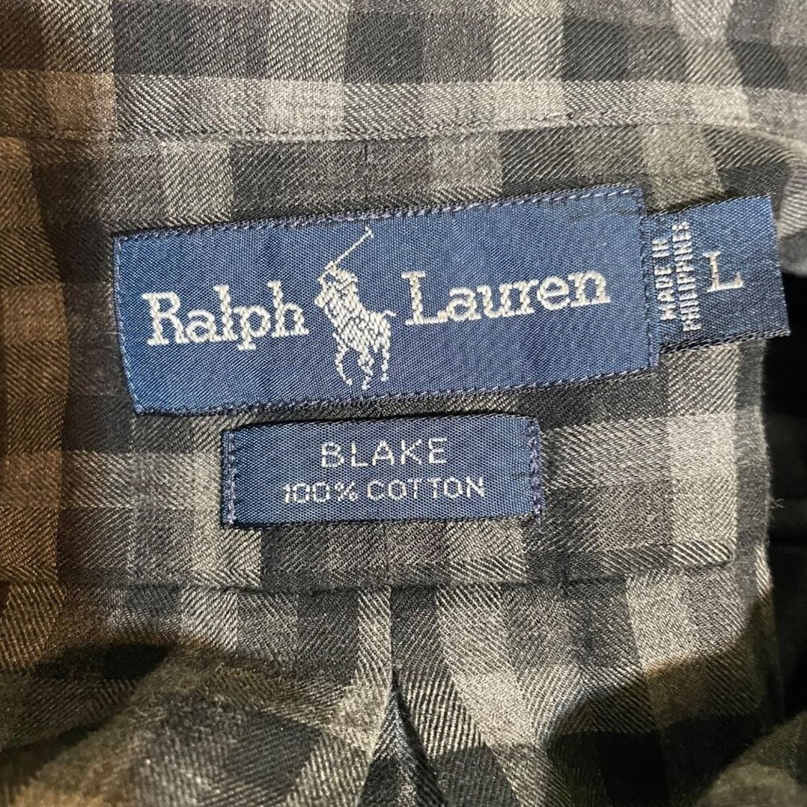 Ralph Lauren Ralph Lauren Shirt Men's Blake Cotton Large Grey Checkered Size US L / EU 52-54 / 3 - 6 Thumbnail