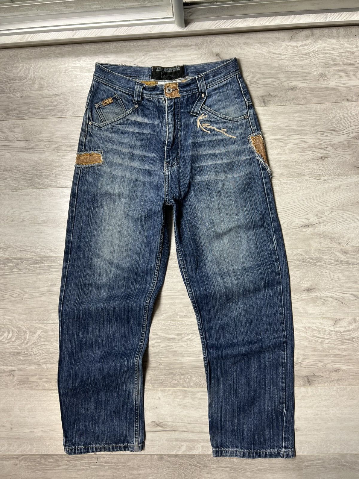 Karl Kani × Vintage Rare Vintage Karl Kani Baggy Denim Pants Big Logo Jeans Size US 30 / EU 46 - 8 Thumbnail