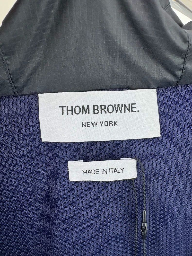 Thom Browne Thom Browne Half zipper nylon hooded jacket Size US S / EU 44-46 / 1 - 4 Thumbnail