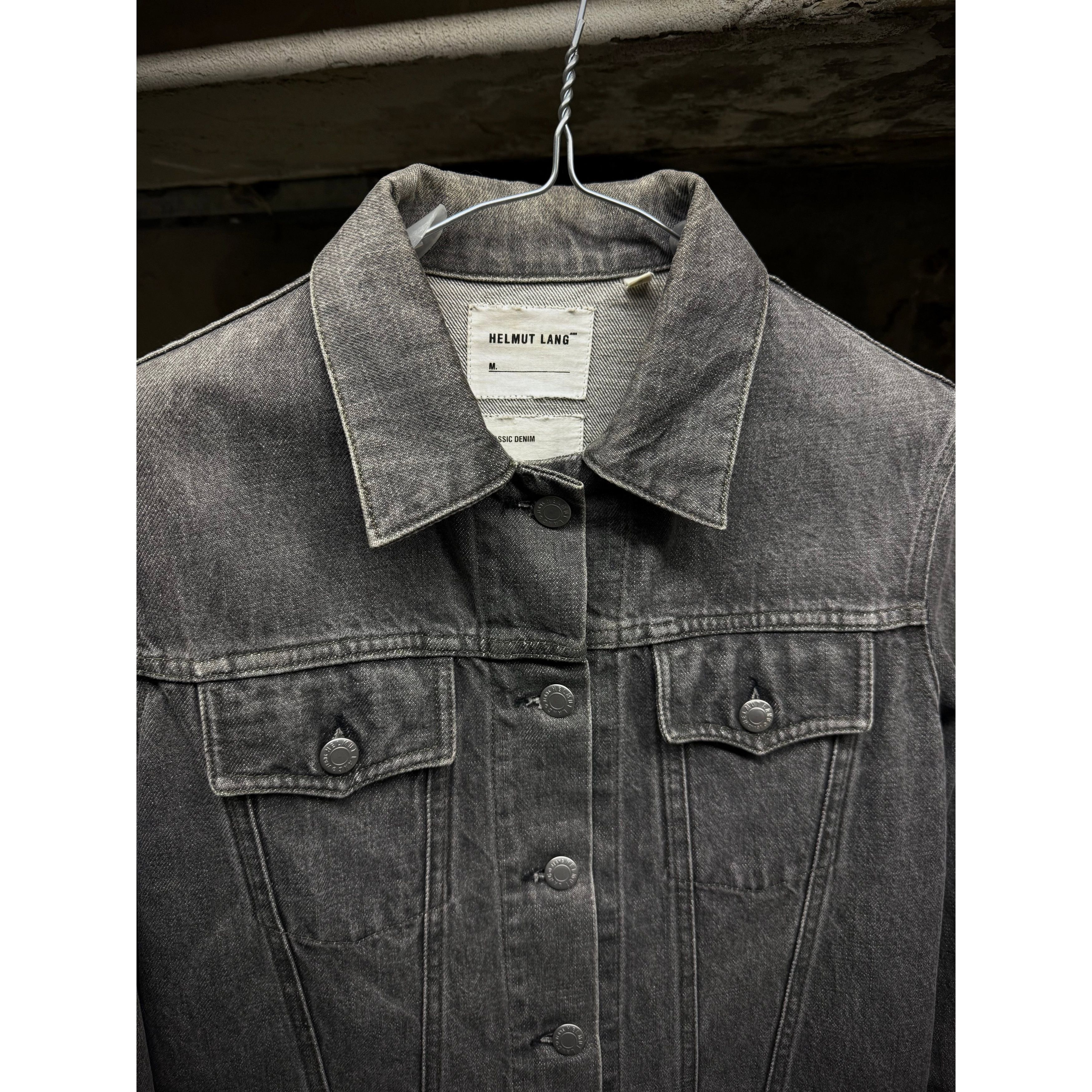 Helmut Lang Helmut Lang Early 00s Washed Grey Denim Trucker Jacket Size US XS / EU 42 / 0 - 2 Thumbnail
