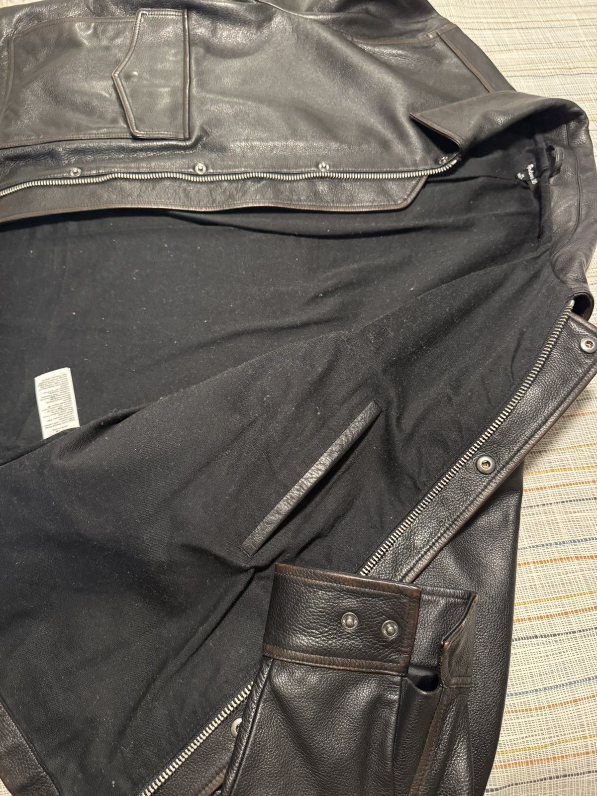 Madewell Madewell Black Leather Flight Jacket Size US XL / EU 56 / 4 - 10 Thumbnail