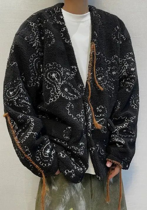 Japanese Brand Vintage Street Hip Hop Loose Lamb Wool Jacket Coat Size US L / EU 52-54 / 3 - 7 Thumbnail