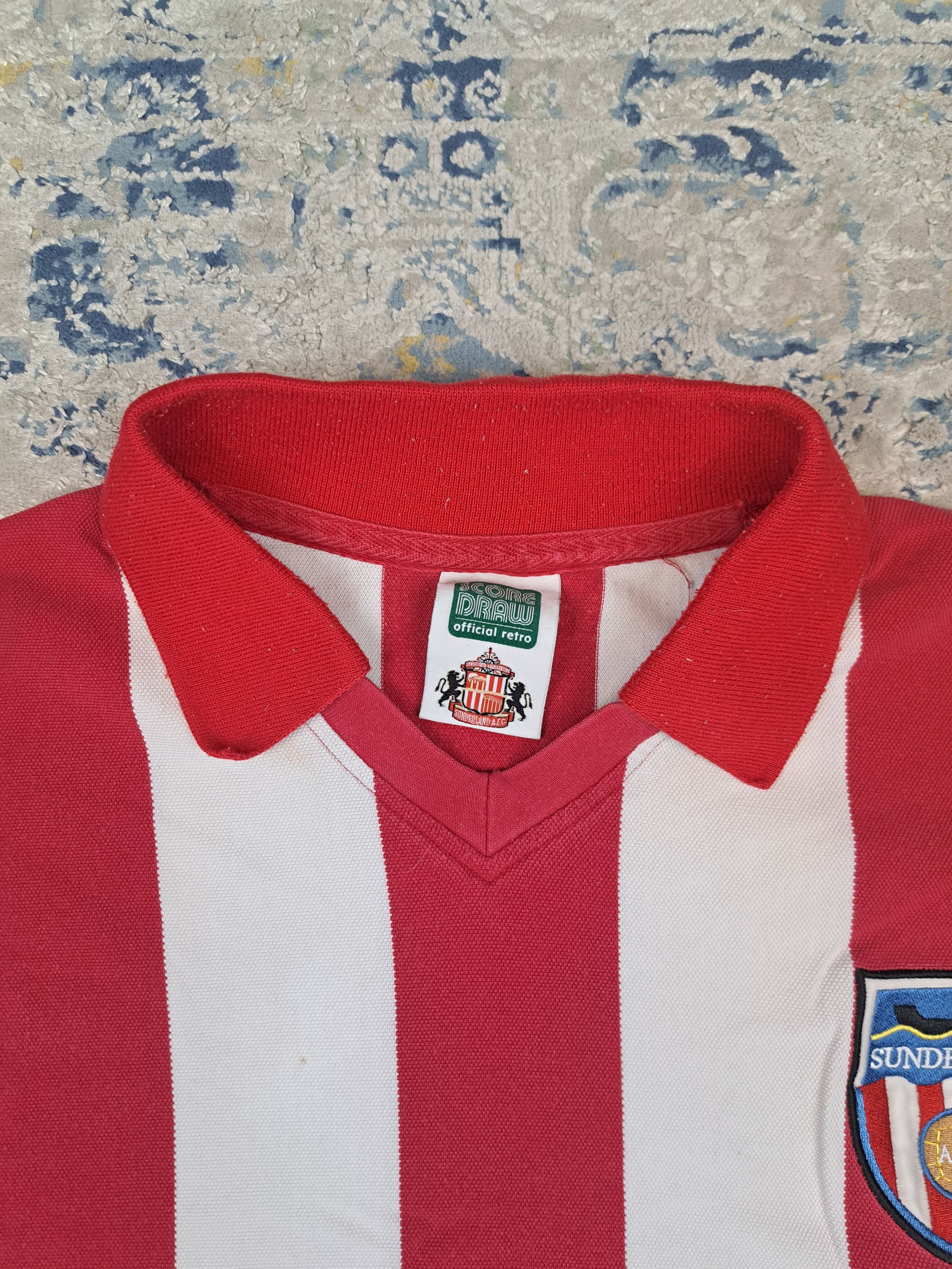 Vintage Vintage 1977 Sunderland Home Kit Soccer Blokecore Score Draw Size US M / EU 48-50 / 2 - 4 Thumbnail
