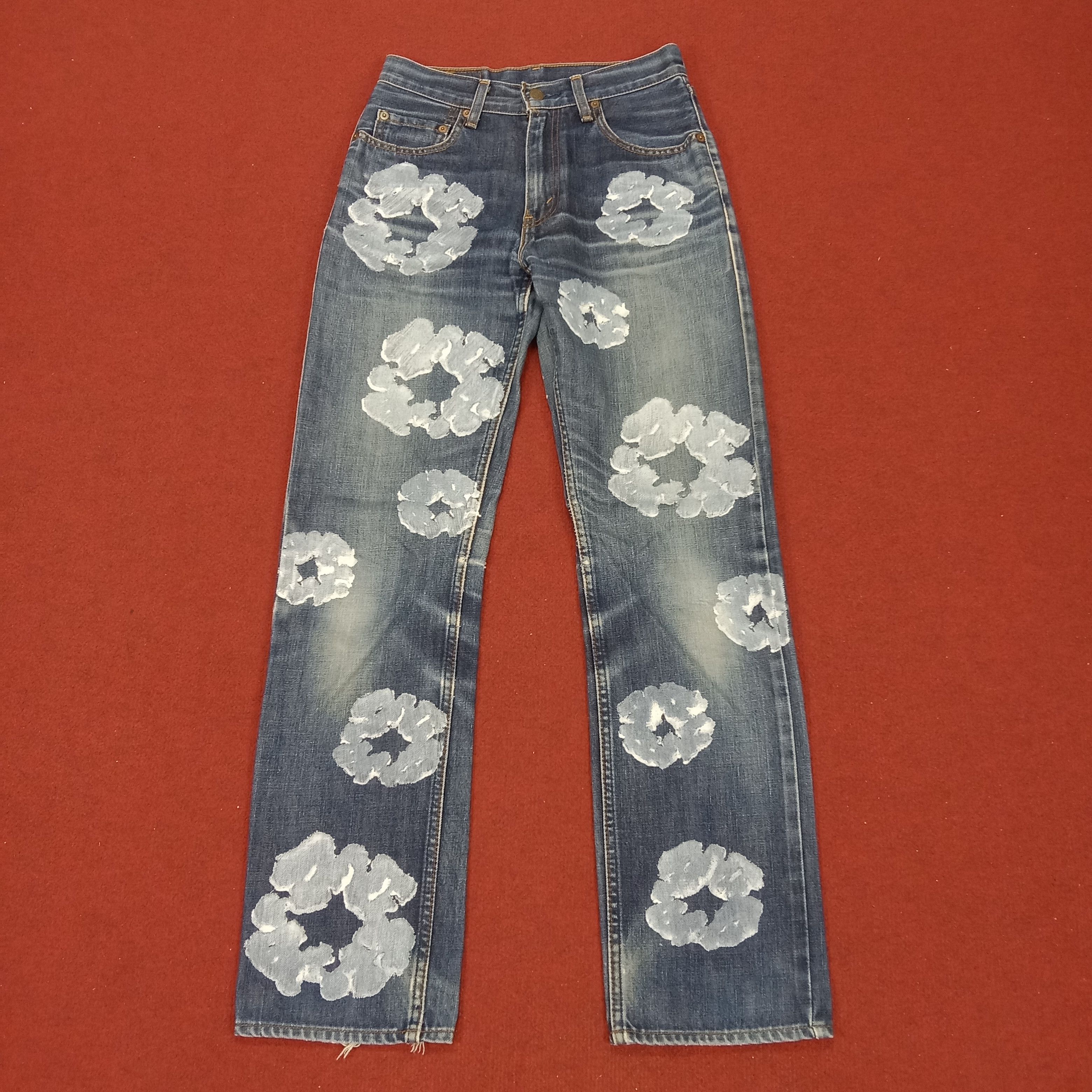 Levis Jeans Streetwear Custom Flowers Style