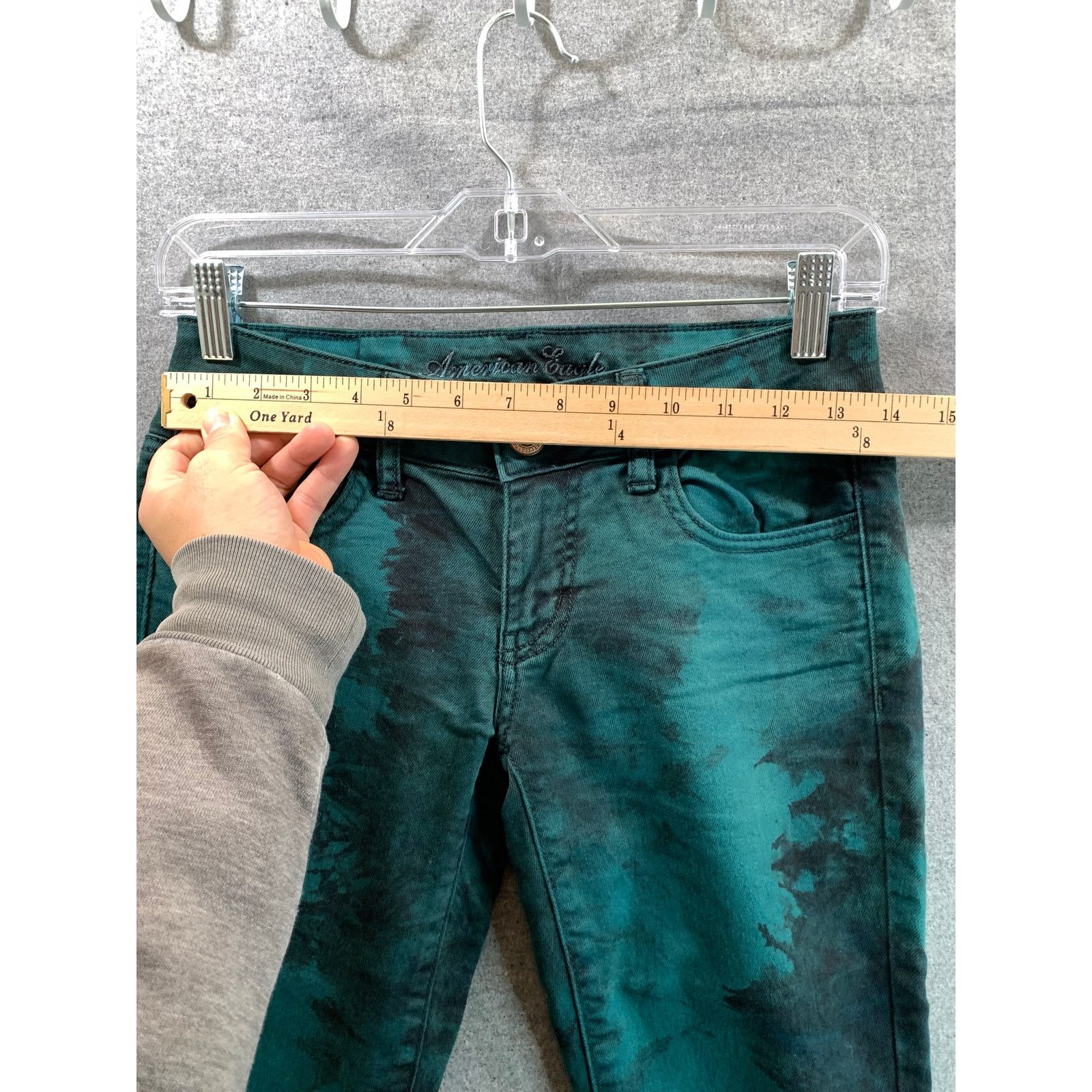 American Eagle Outfitters American Eagle Outfitters Tie Dye Size 0 Green Size 25" / US 0 / IT 36 - 6 Thumbnail