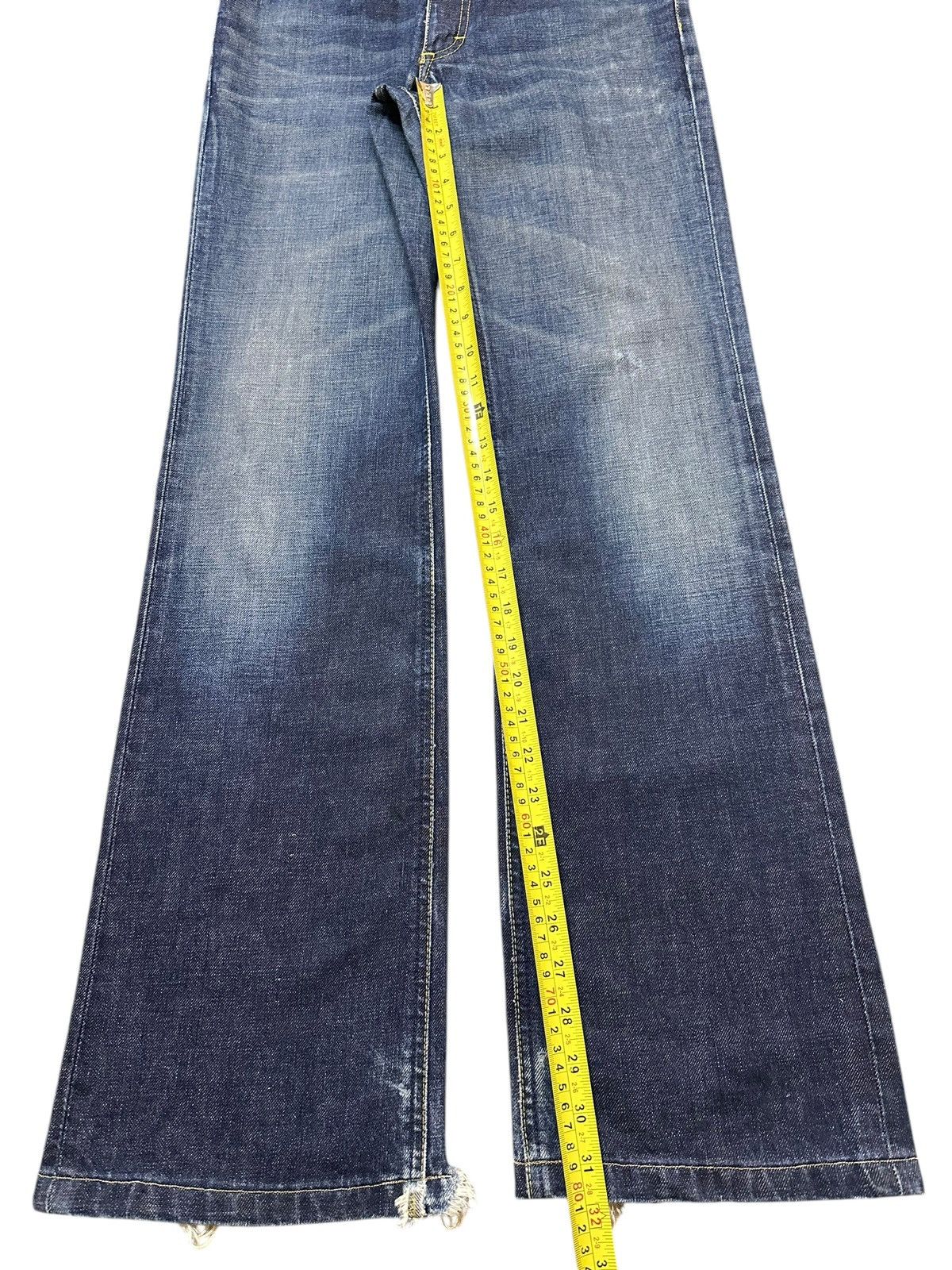 Lee Vintage Lee Riders Blue Faded Wash Style Wide Leg Jeans Size US 28 / EU 44 - 13 Thumbnail