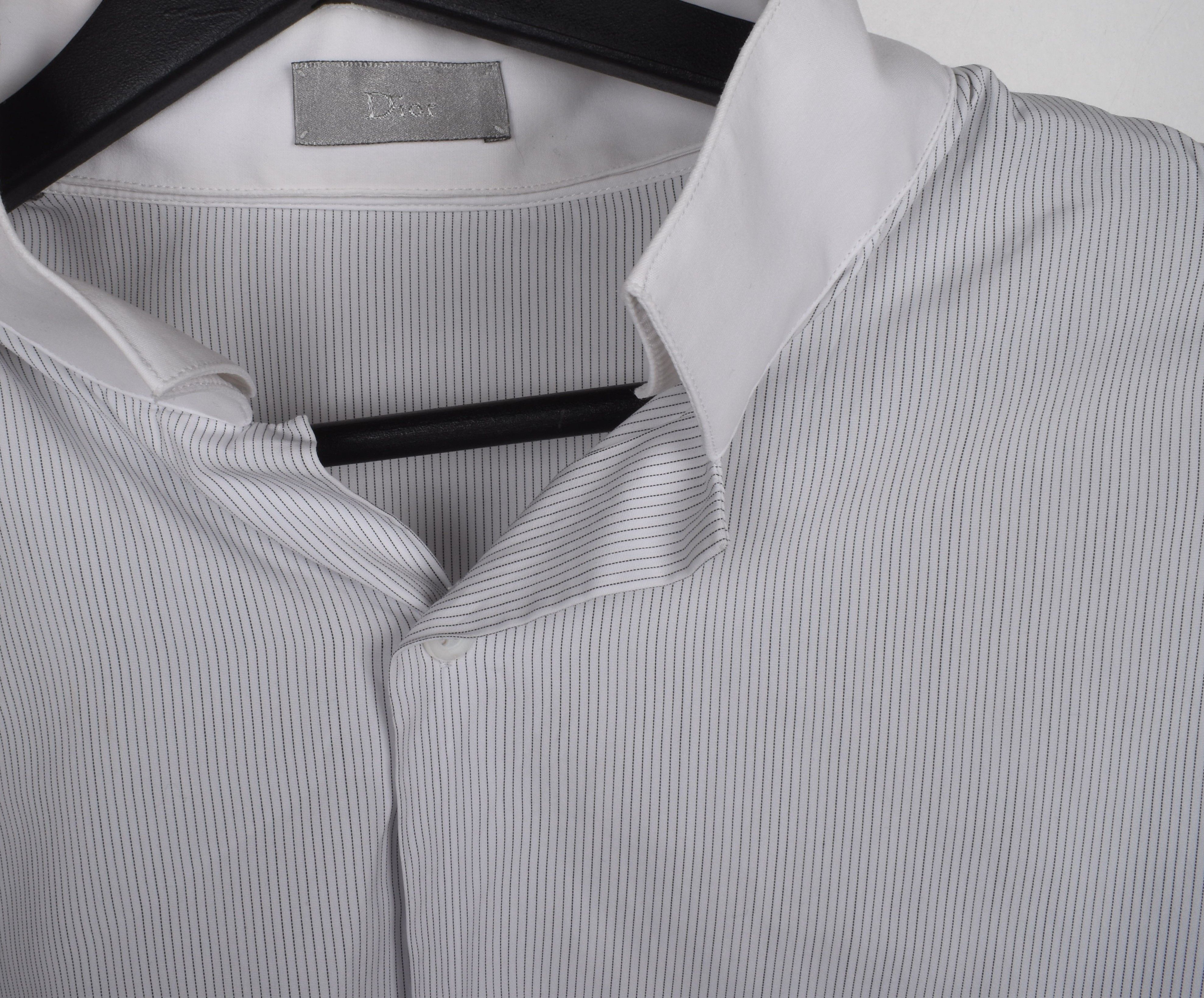 Dior Dior Homme Men Shirt Inverted Collar Striped Size US L / EU 52-54 / 3 - 6 Thumbnail