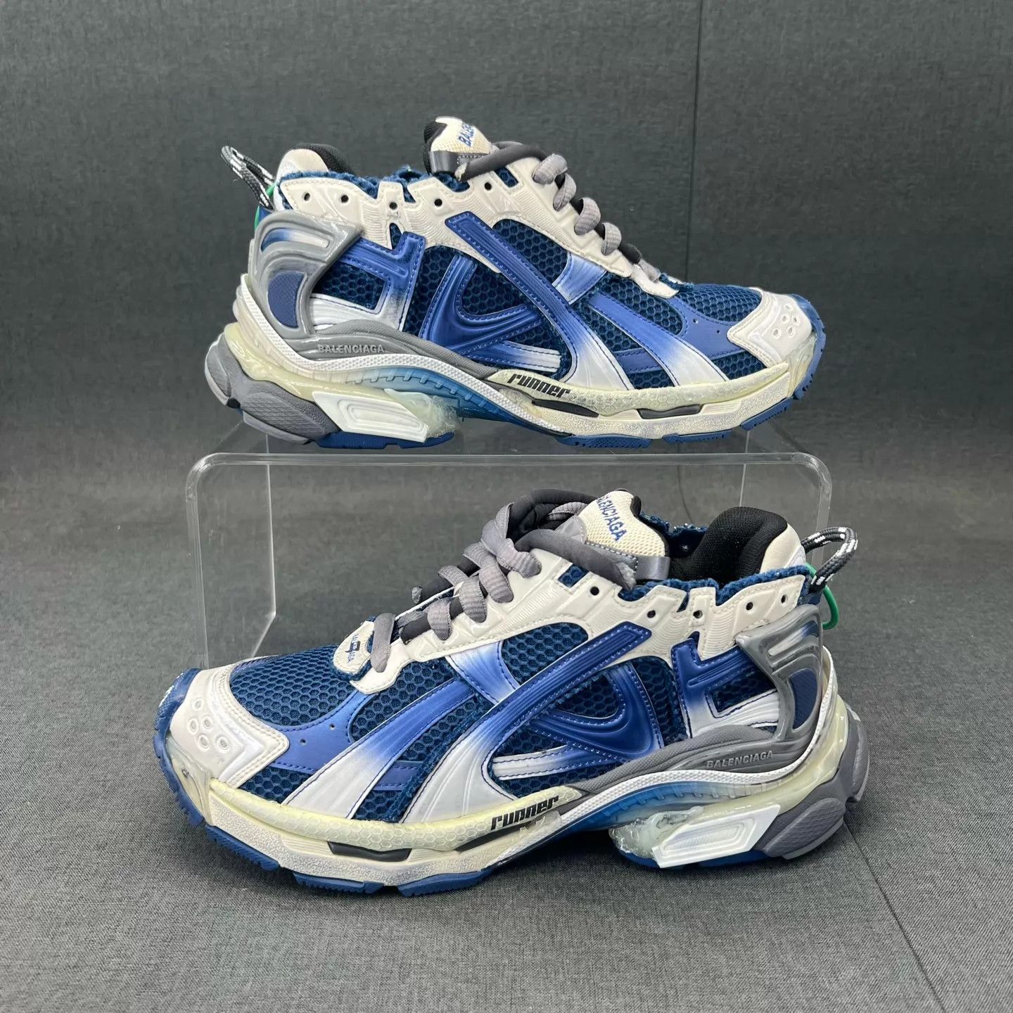 Balenciaga Balenciaga Runner White Blue 40 Mint Condition Size US 7 / EU 40 - 3 Thumbnail