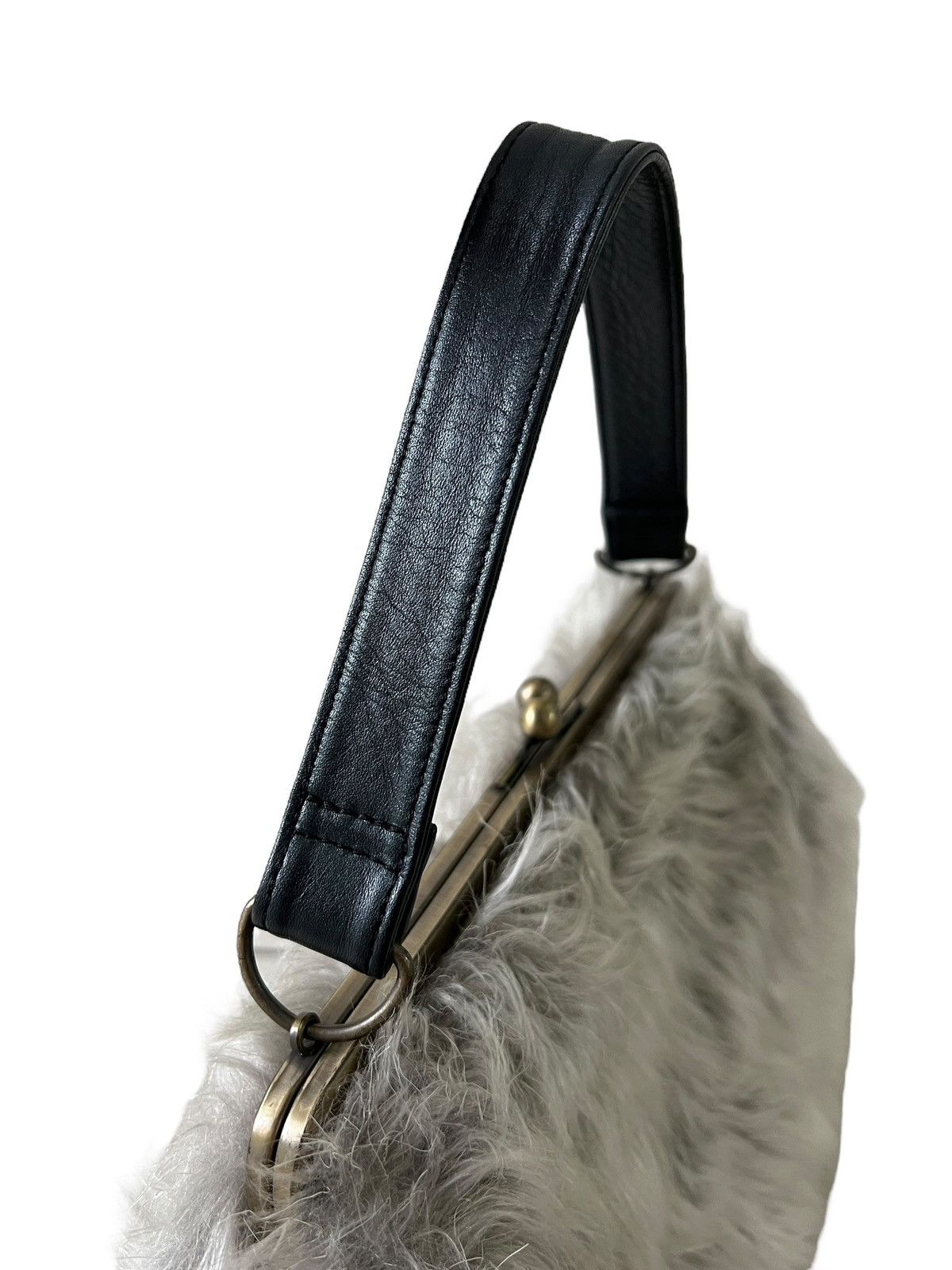 Katharine Hamnett London 1990s Katharine Hamnett London Fur Handle Bag Size ONE SIZE - 9 Thumbnail