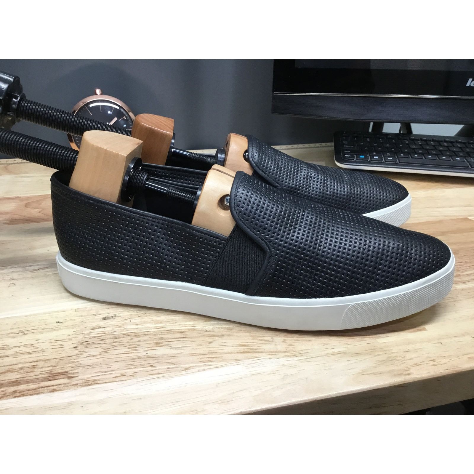 Other Vince Blair Black Perforated Leather Sneakers Women's 12 Size US 12 / IT 42 - 2 Thumbnail