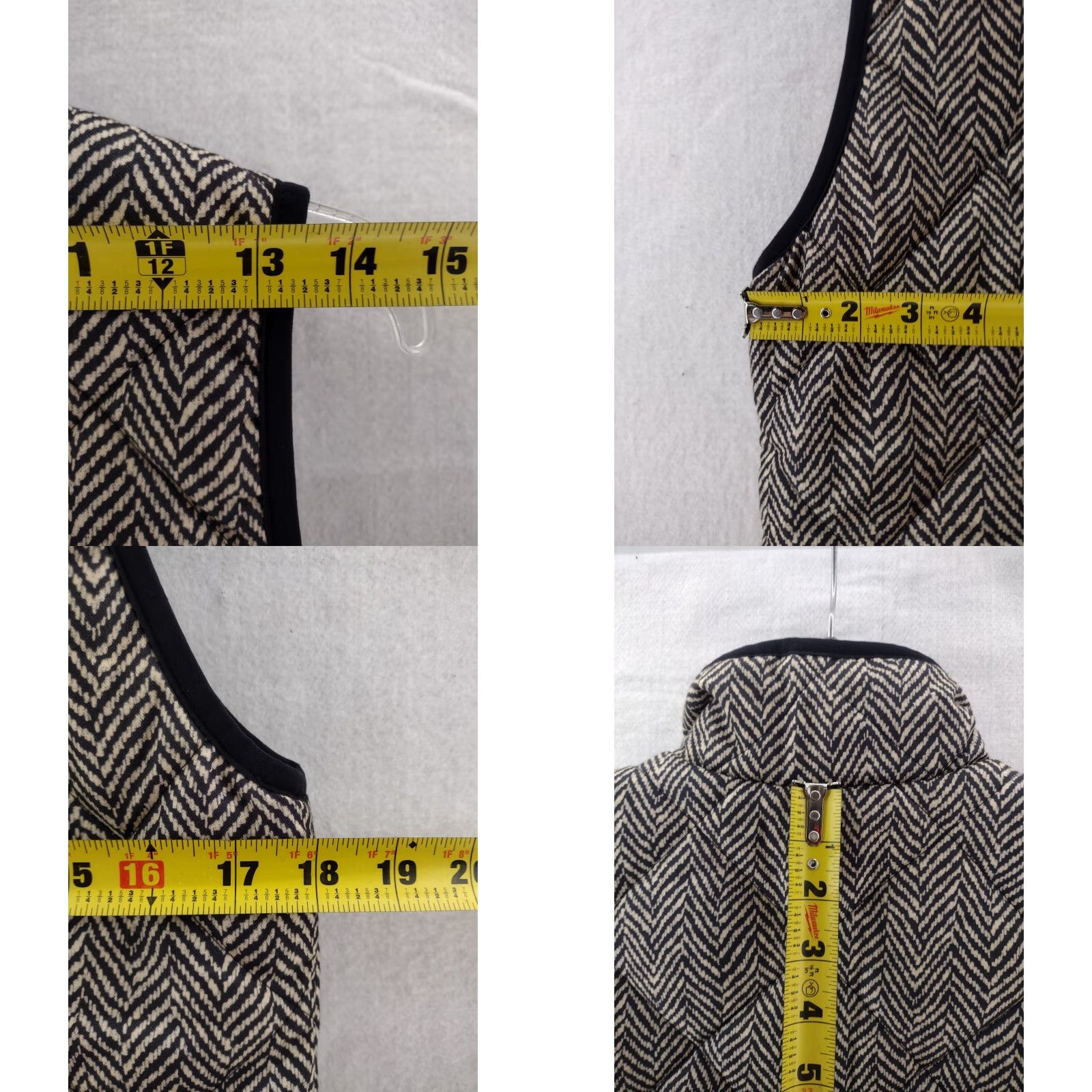 J.Crew J.CREW Vest Womens XS Herringbone Full Zip Puffer Vest Quilted Pockets Multicolor Winter Jacket Women XS Vest Size XS / US 0-2 / IT 36-38 - 8 Thumbnail