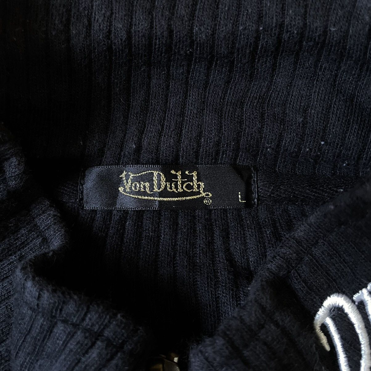 Vintage Von Dutch Poem Patchwork Racing Corduroy Longsleeve