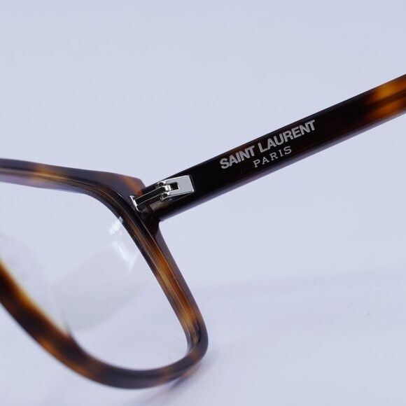 Saint Laurent Paris Saint Laurent SL599OPT 002 Eyeglasses Dark Havana 58mm Size ONE SIZE - 4 Thumbnail