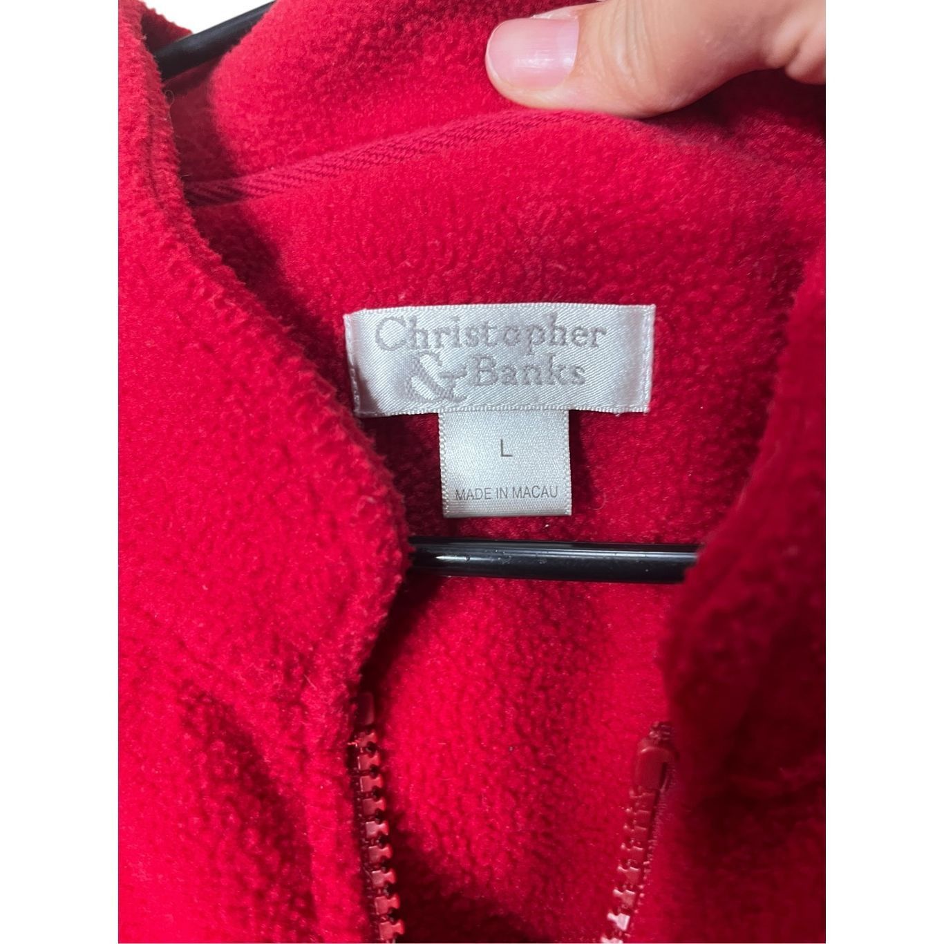 Other Vintage Christopher & Banks 2004 Full Zip Fleece Christmas S Size L / US 10 / IT 46 - 4 Thumbnail
