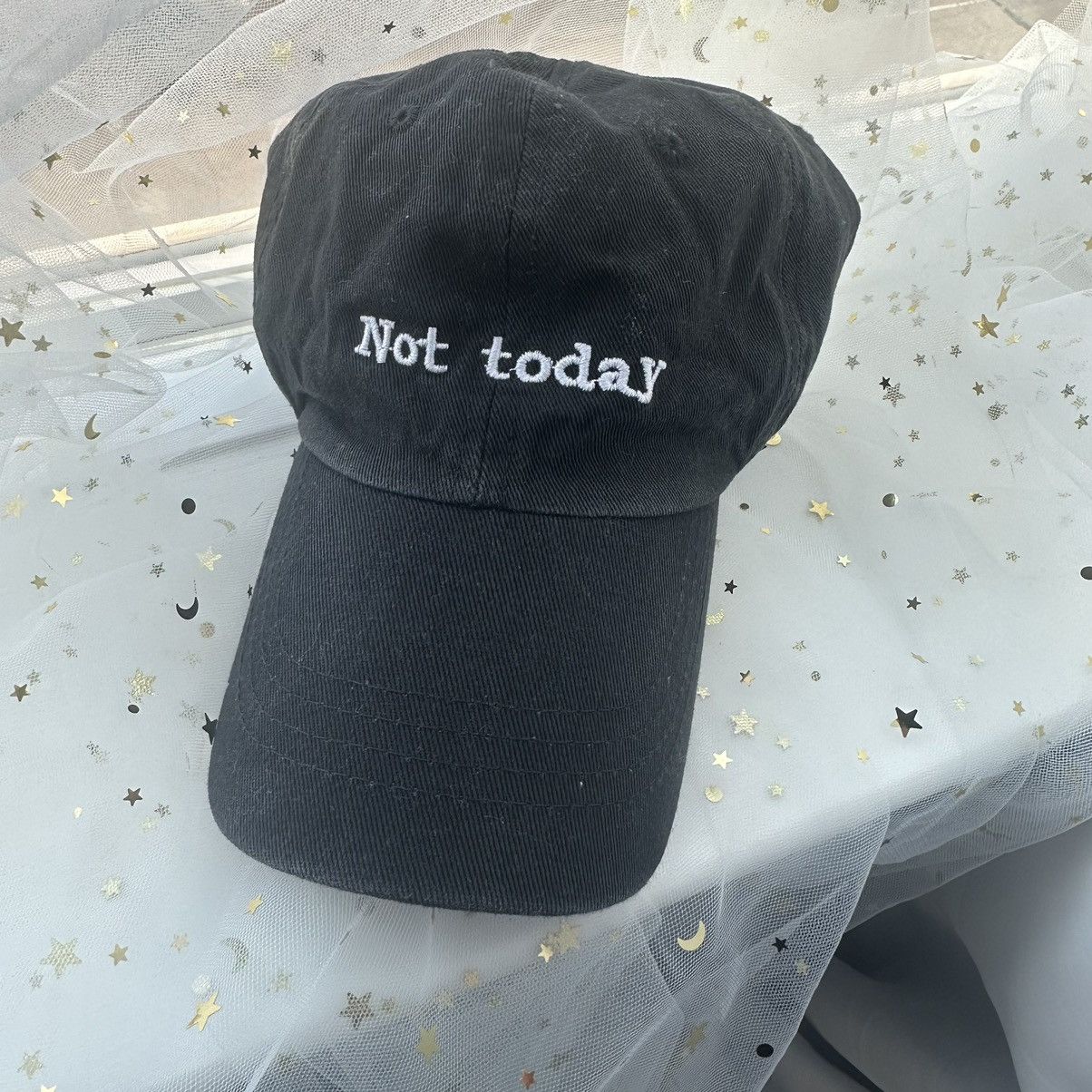 Other Not Today Baseball Cap Embroidered Quote Cotton Unisex Hat Size ONE SIZE - 1 Thumbnail