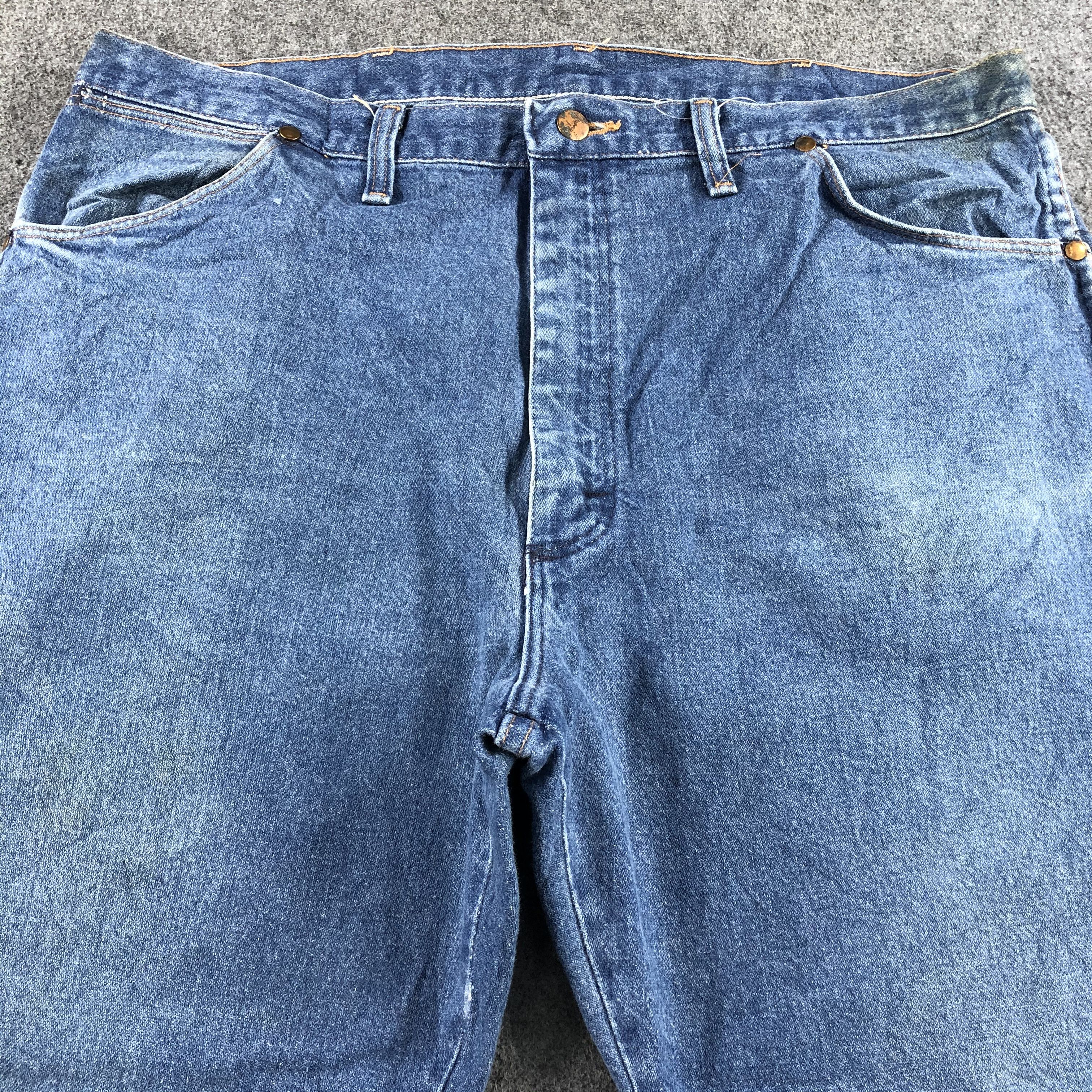 Vintage Vintage Blue Wash Wrangler Jeans-J2426 Size US 38 / EU 54 - 3 Thumbnail