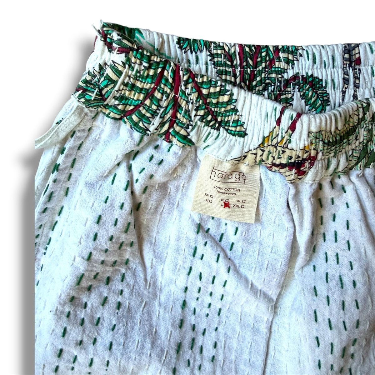 HARAGO Harago Printed Kantha Shorts In White Size Large Size US 34 / EU 50 - 3 Thumbnail
