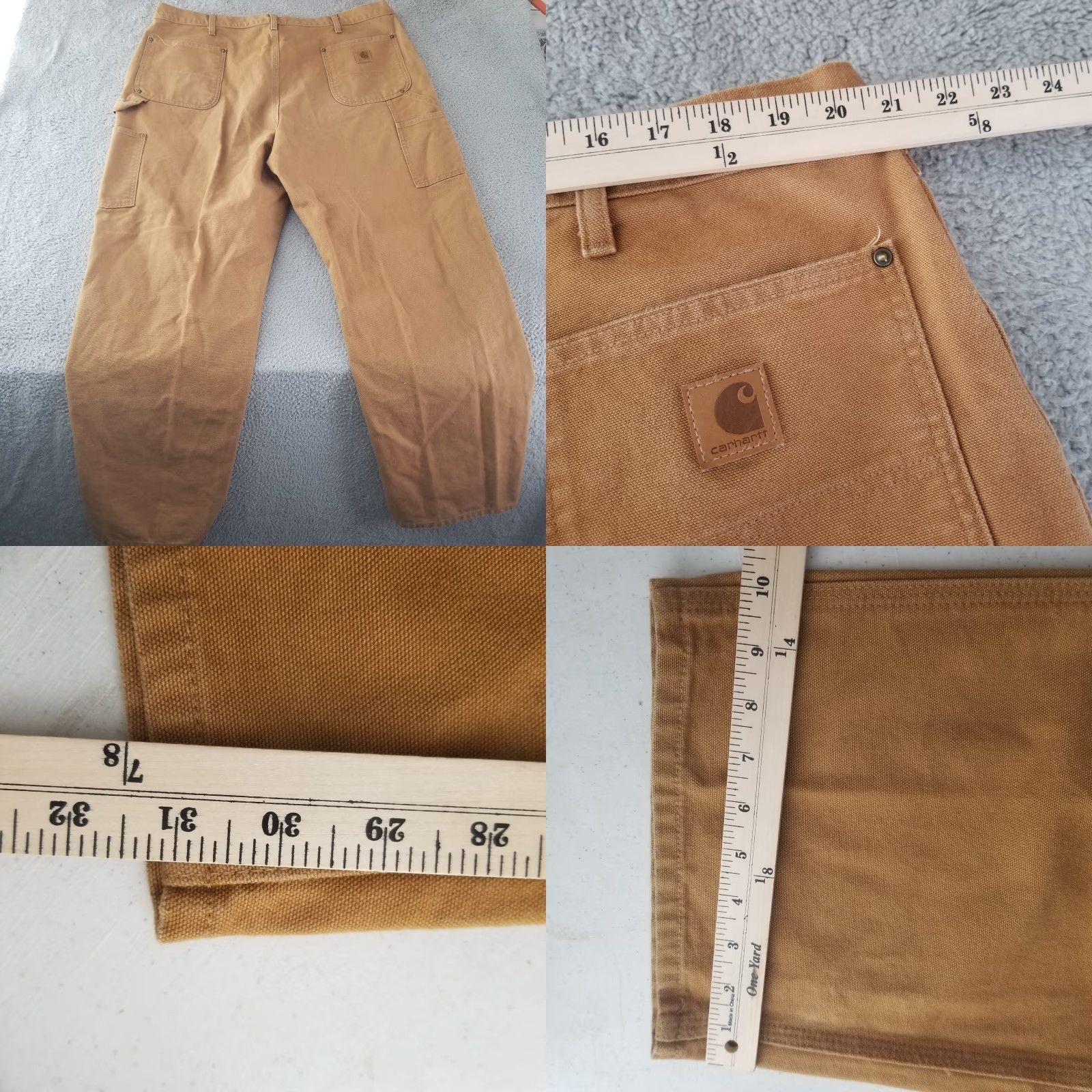 Carhartt Carhartt Pants Mens 41x31 Brown Canvas Workwear Carpenter 5-Pocket Dungaree Straight Leg 41 in Brown Mens Size US 41 - 8 Thumbnail