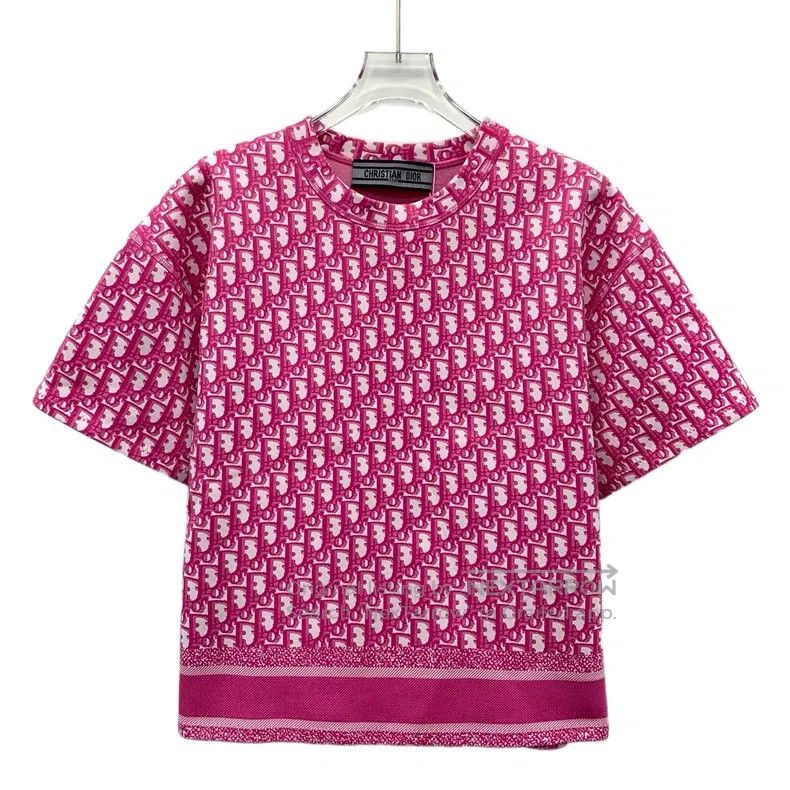 Dior Dior Pink logo jacquard full-print round-neck short-sleeve Size S / US 4 / IT 40 - 1 Thumbnail
