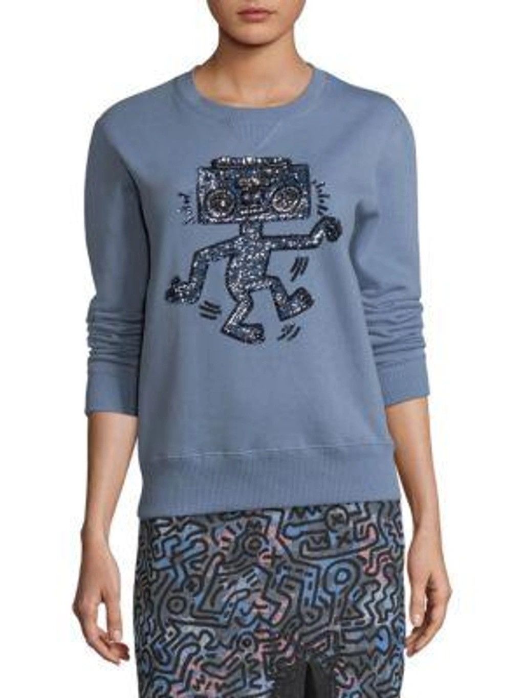 Coach × Keith Haring Coach x Keith Haring Boombox Monster Embellished Sweatshirt Size L / US 10 / IT 46 - 2 Thumbnail