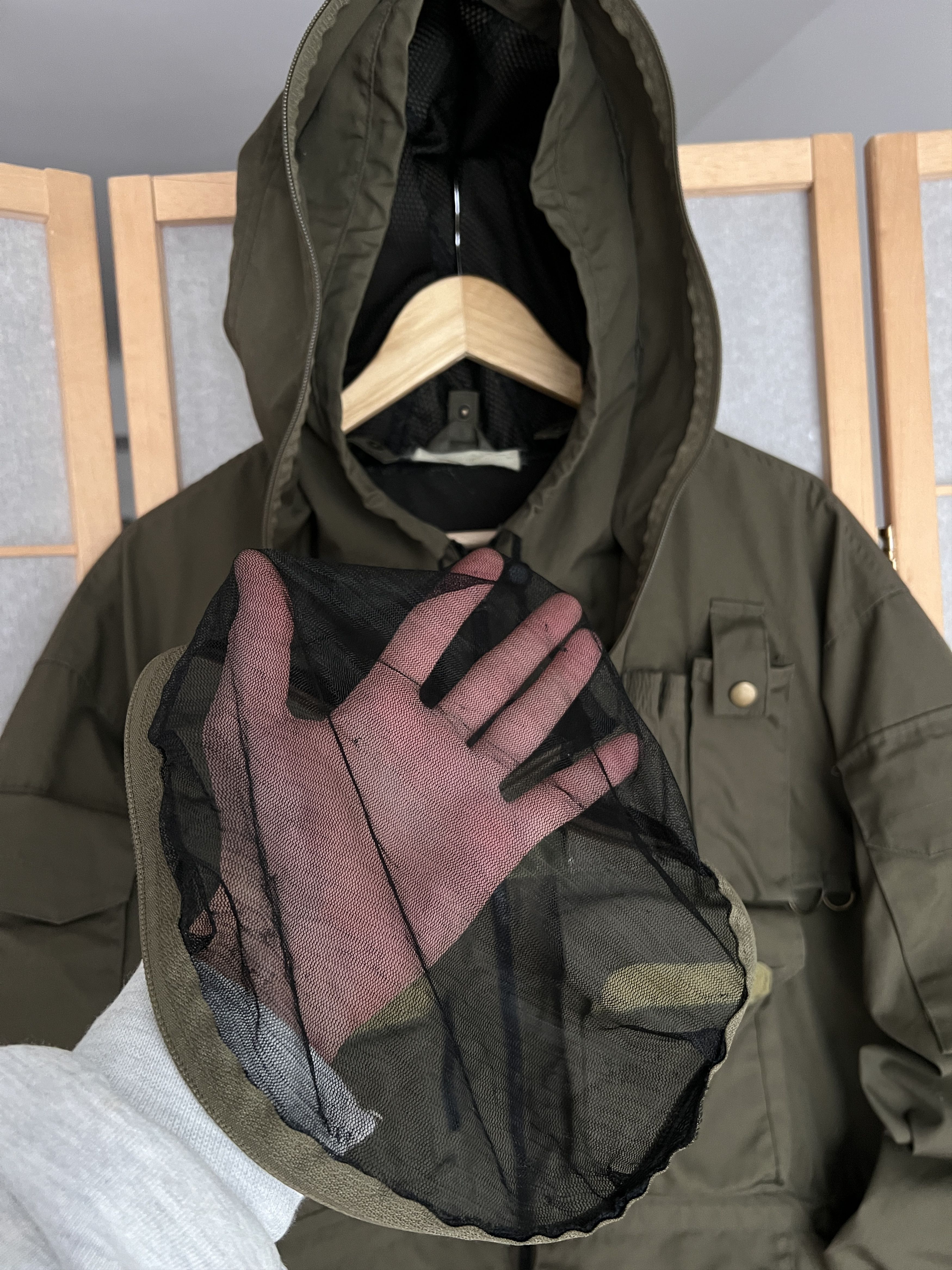 Schott Crazy VTG 90s multipocket army fishing mesh mask crop jacket Size US L / EU 52-54 / 3 - 4 Thumbnail