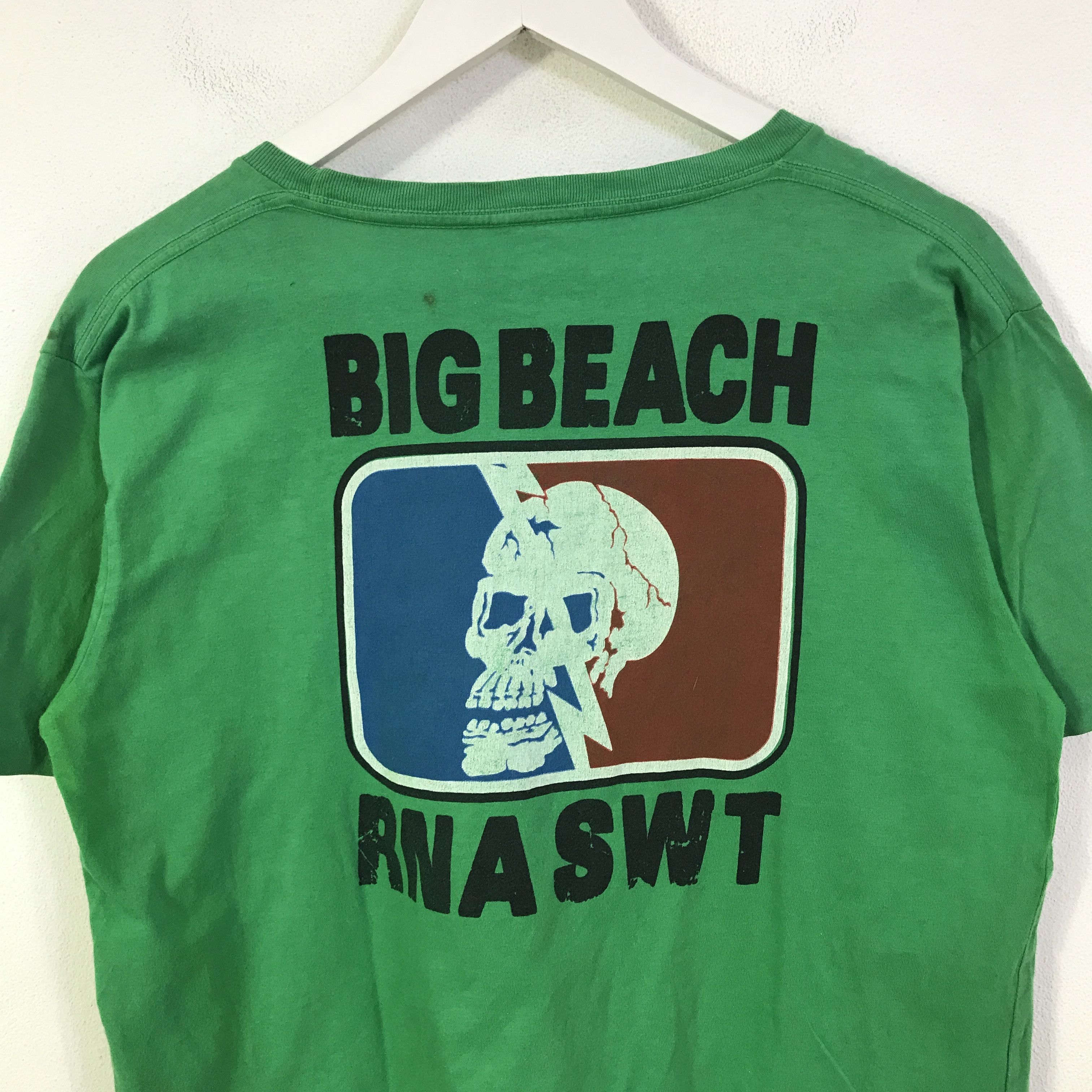 Japanese Brand big beach x rna japan skull design t-shirt K117B8 Size US L / EU 52-54 / 3 - 2 Thumbnail
