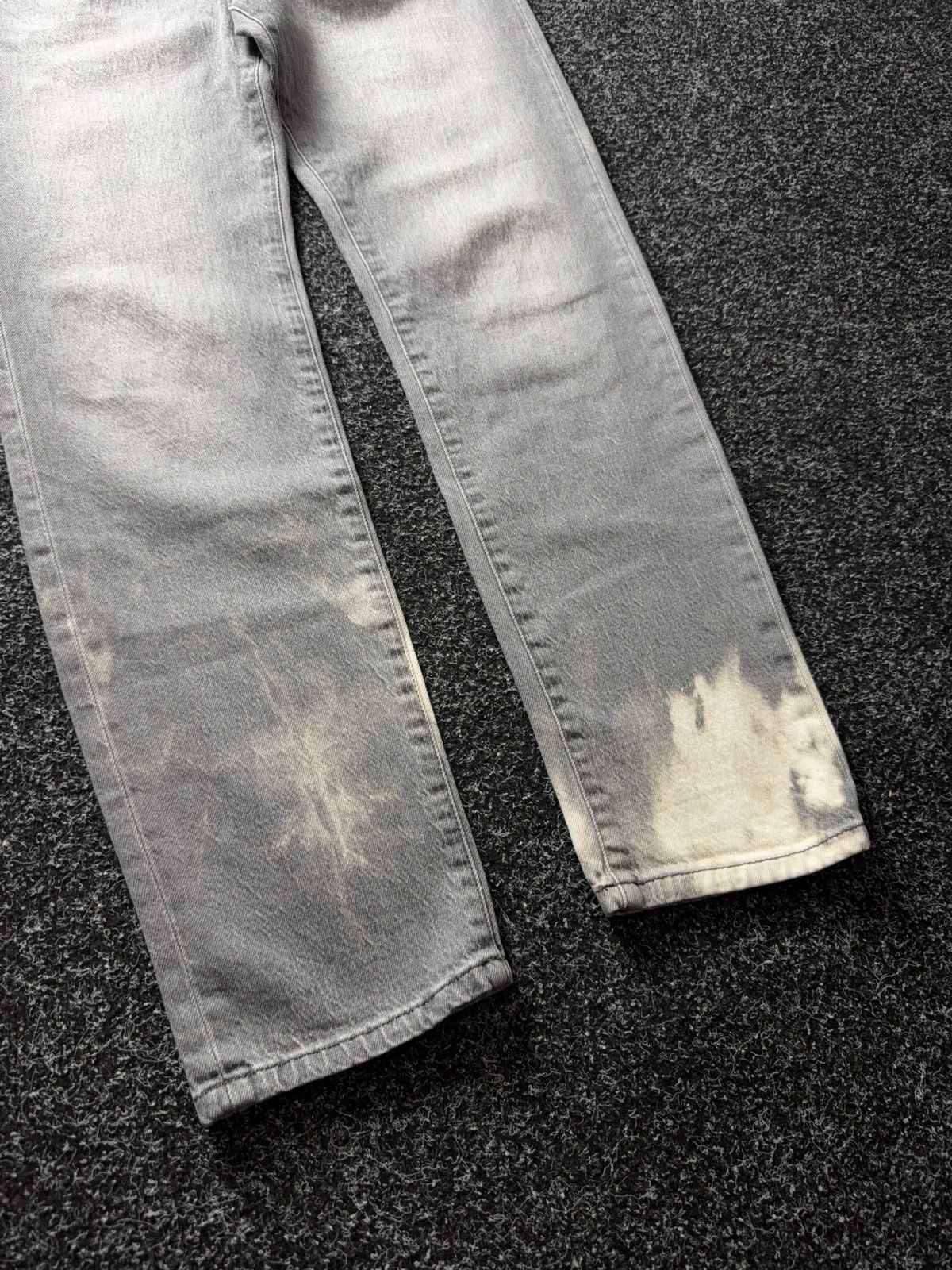 Diesel 00s Luxury Y2K Diesel Washed Grey Denim Jeans tapered Fit Size US 33 - 3 Thumbnail