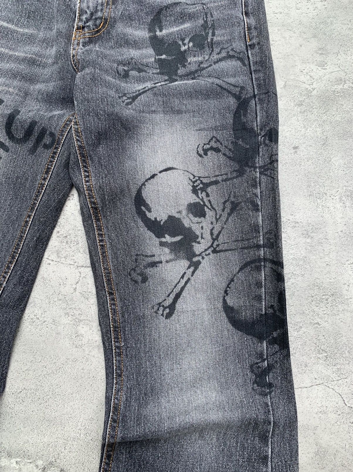 Katharine Hamnett London Archive Clean up or Die Katharine Hamnett London skull jeans Size US 28 / EU 44 - 2 Thumbnail