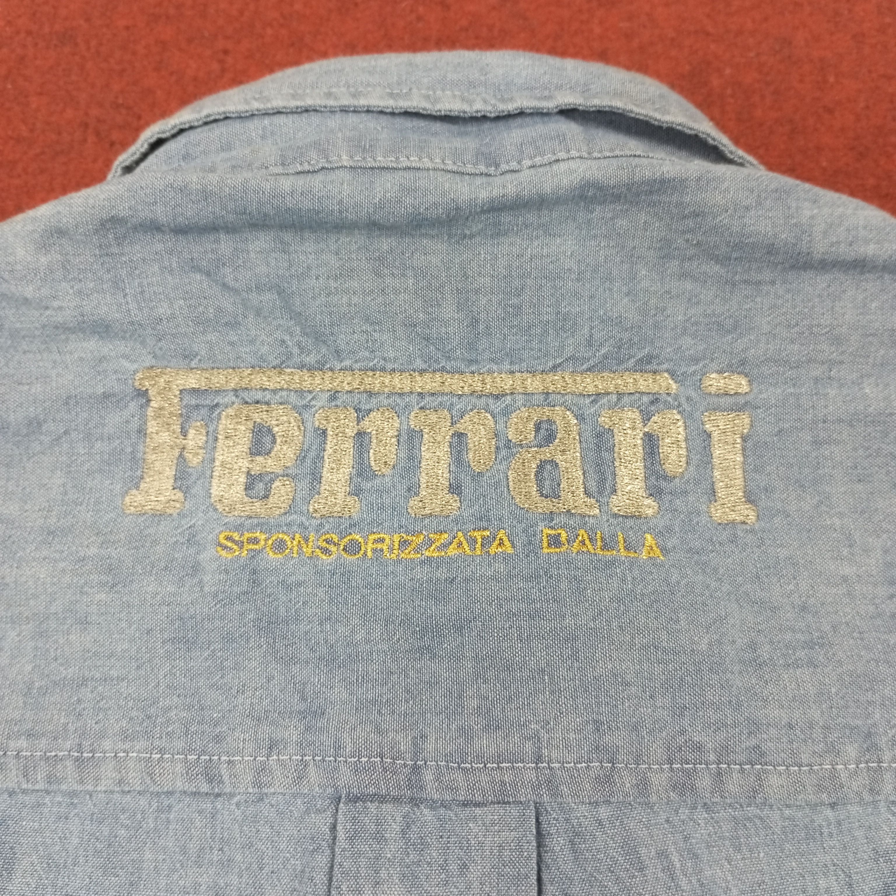 Ferrari × Vintage Ferrari Magneti Marelli Embroidery Design Casual Style Shirt Size US L / EU 52-54 / 3 - 4 Thumbnail