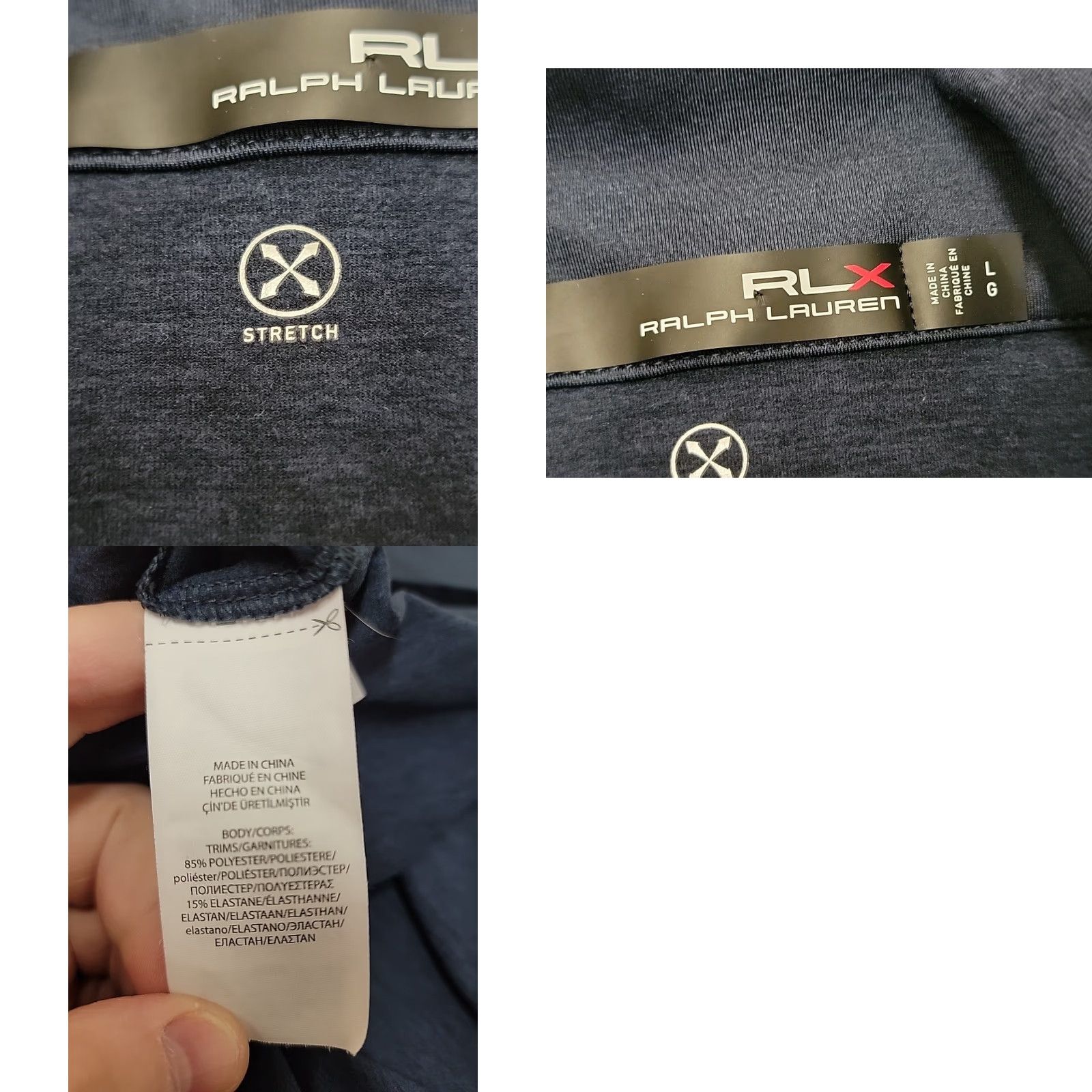 RLX Ralph Lauren RLX Ralph Lauren Performance 1/4 Zip Jacket Pullover Golf Mens L Blue Size US L / EU 52-54 / 3 - 8 Thumbnail