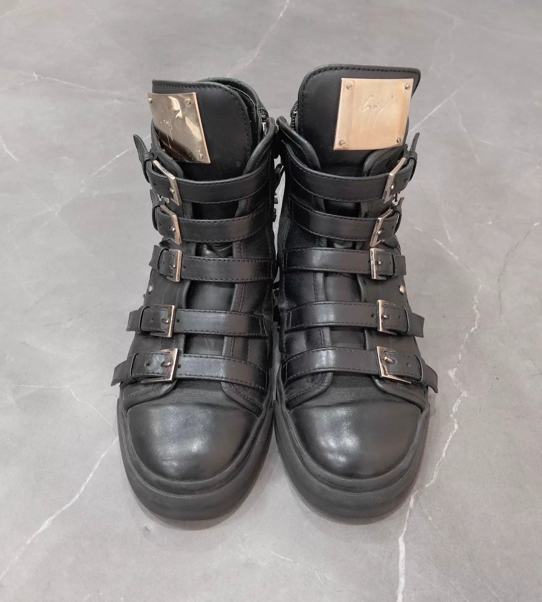 Giuseppe Zanotti GIUSEPPE ZANOTTI Black Studded High-Top Sneakers 35 Size US 4.5 / IT 34.5 - 4 Thumbnail