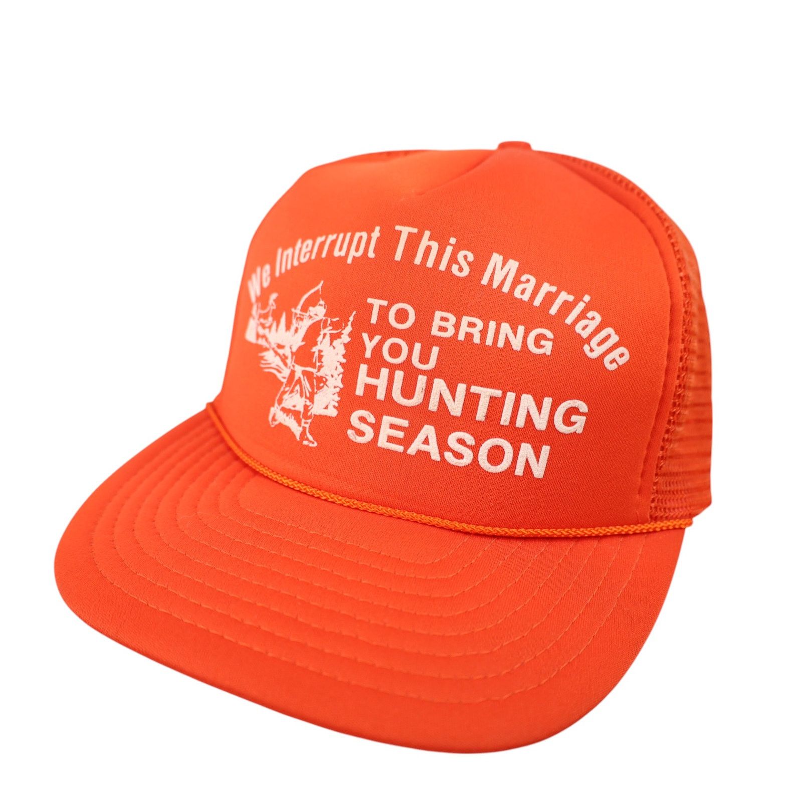 Vintage Vintage Hunting Slogan Mesh Trucker Hat Size ONE SIZE - 1 Thumbnail