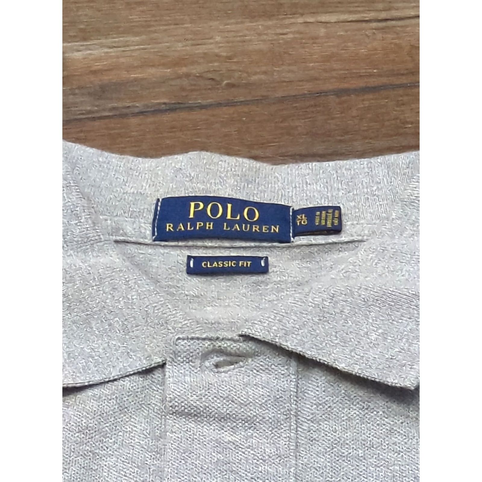 Ralph Lauren VINTAGE Ralph Lauren POLO SHIRTS Gray XL Mens Classic Fit Size XL Polo Shirt Large Pony 48 Size US XL / EU 56 / 4 - 3 Thumbnail