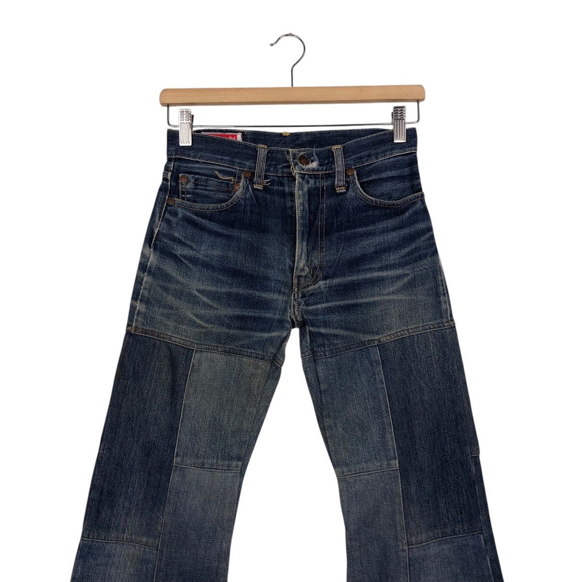 Japanese Brand Vintage Joker Co. Ltd. Panelled Flare Denim Issey Miyake Size 28" / US 6 / IT 42 - 5 Thumbnail
