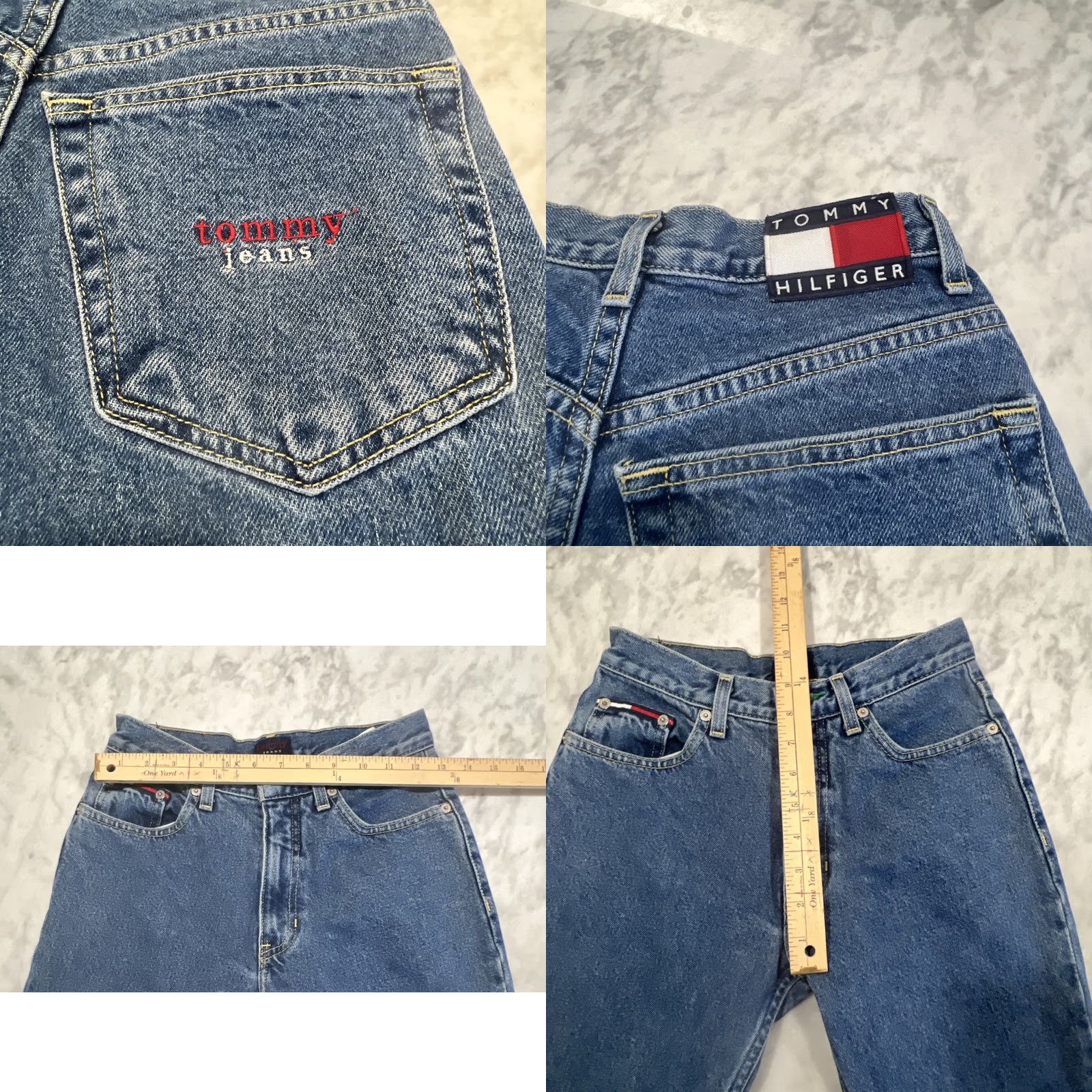 Tommy Hilfiger Vintage Tommy Hilfiger Jeans Womens 1/32 Waist 24 Inseam 31 Classic Fit Blue - 90s Style Size 42" / US 20 - 8 Thumbnail
