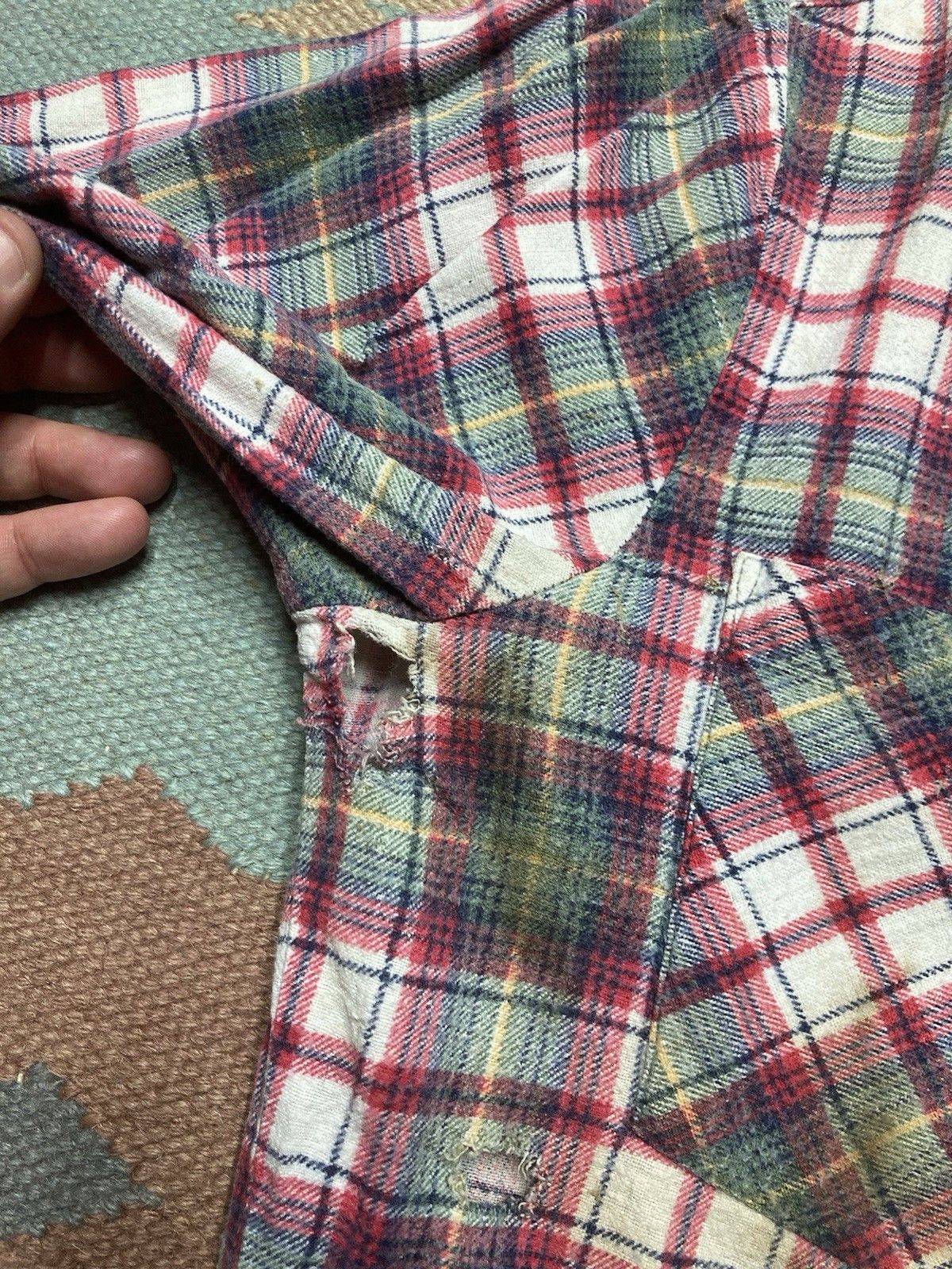 Vintage Dickies flannel shirt plaid soft brushed cotton distre small Size US L / EU 52-54 / 3 - 4 Thumbnail
