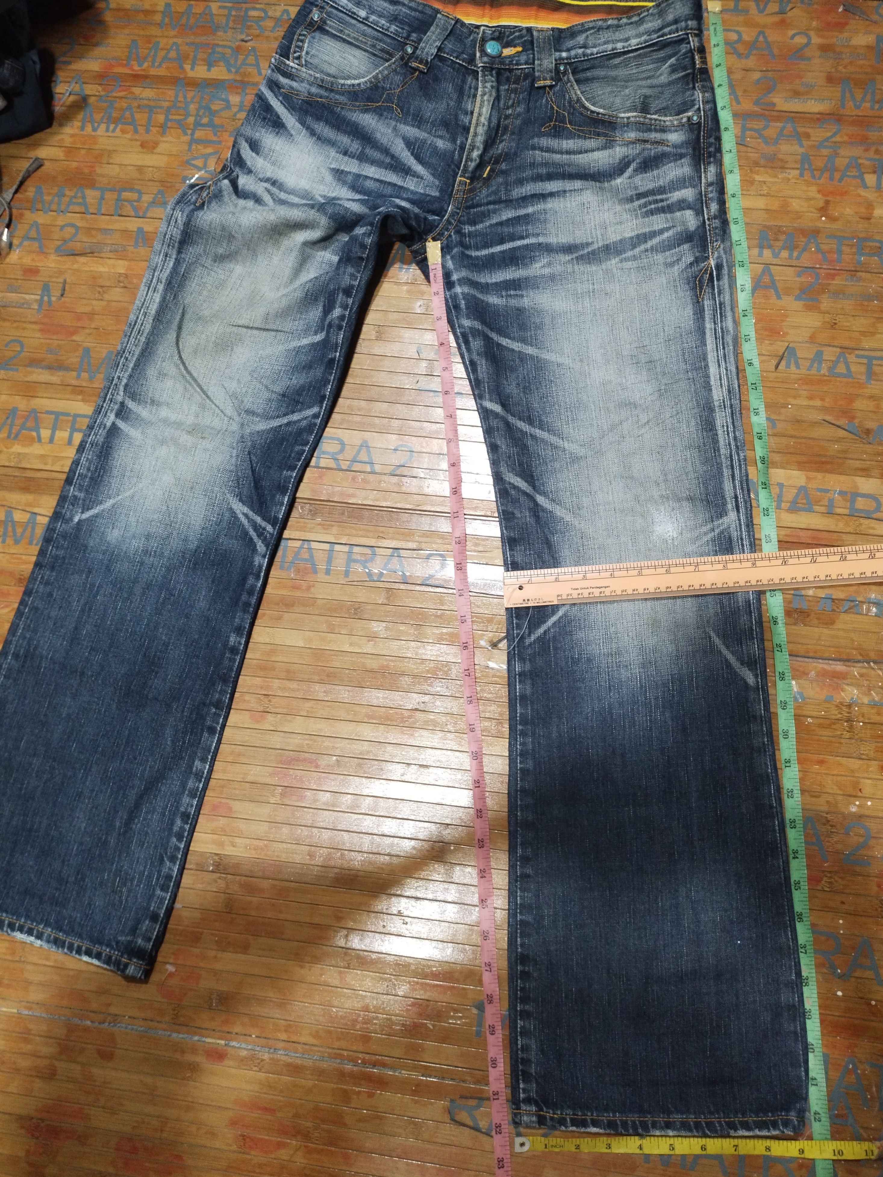 Edwin × Japanese Brand Edwin 503 "Genuine" Blue Trip Sz 32" Size US 32 / EU 48 - 3 Thumbnail
