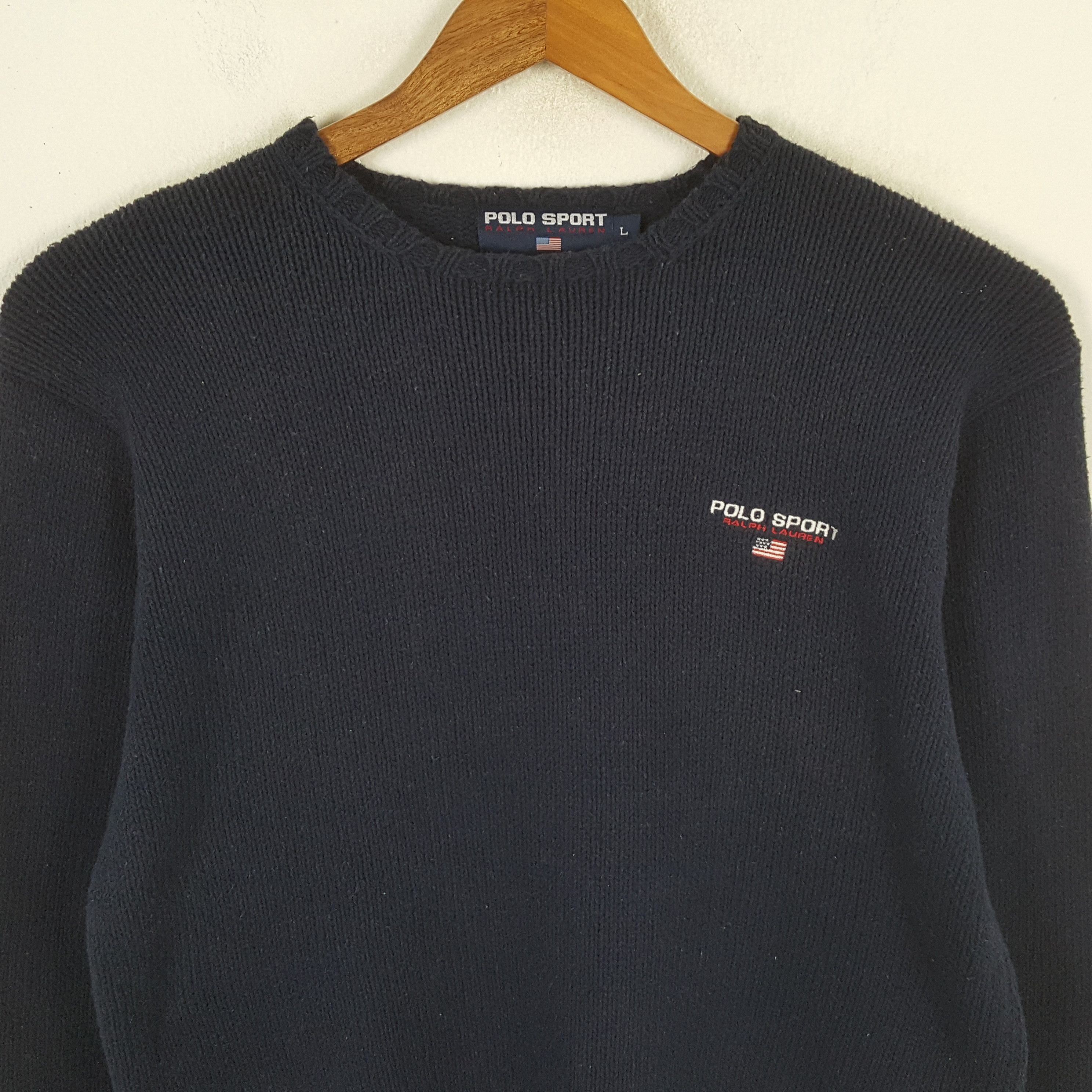 Polo Ralph Lauren × Vintage Vintage POLO SPORT by RALPH LAUREN Knitwear Sweatshirt Size US L / EU 52-54 / 3 - 2 Thumbnail