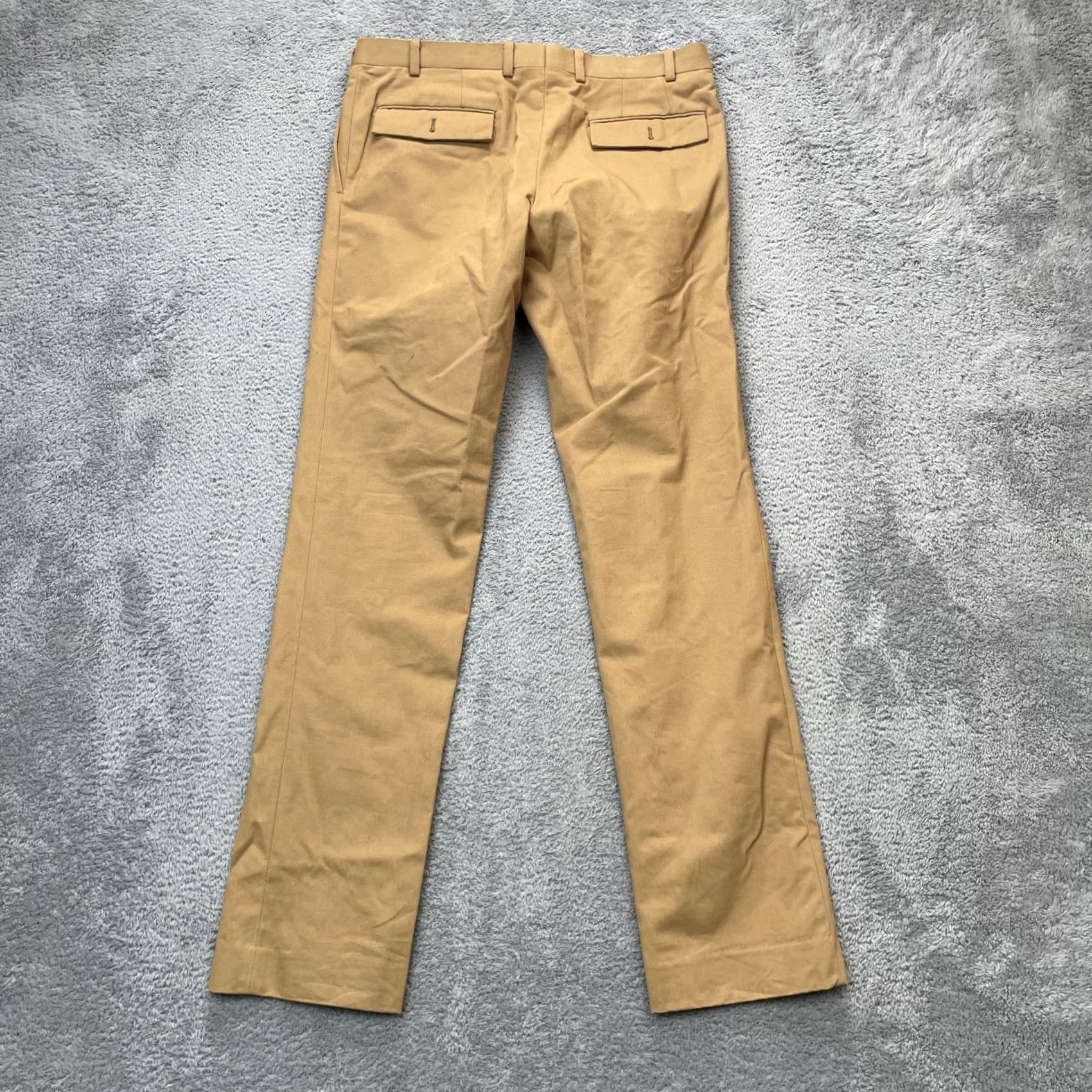 Vintage Indochino Pants Mens Medium Beige Dress Cotton Office Wear Formal Straight Leg Pants Mens Regular Beige Dress Pants Size US 34 / EU 50 - 5 Thumbnail