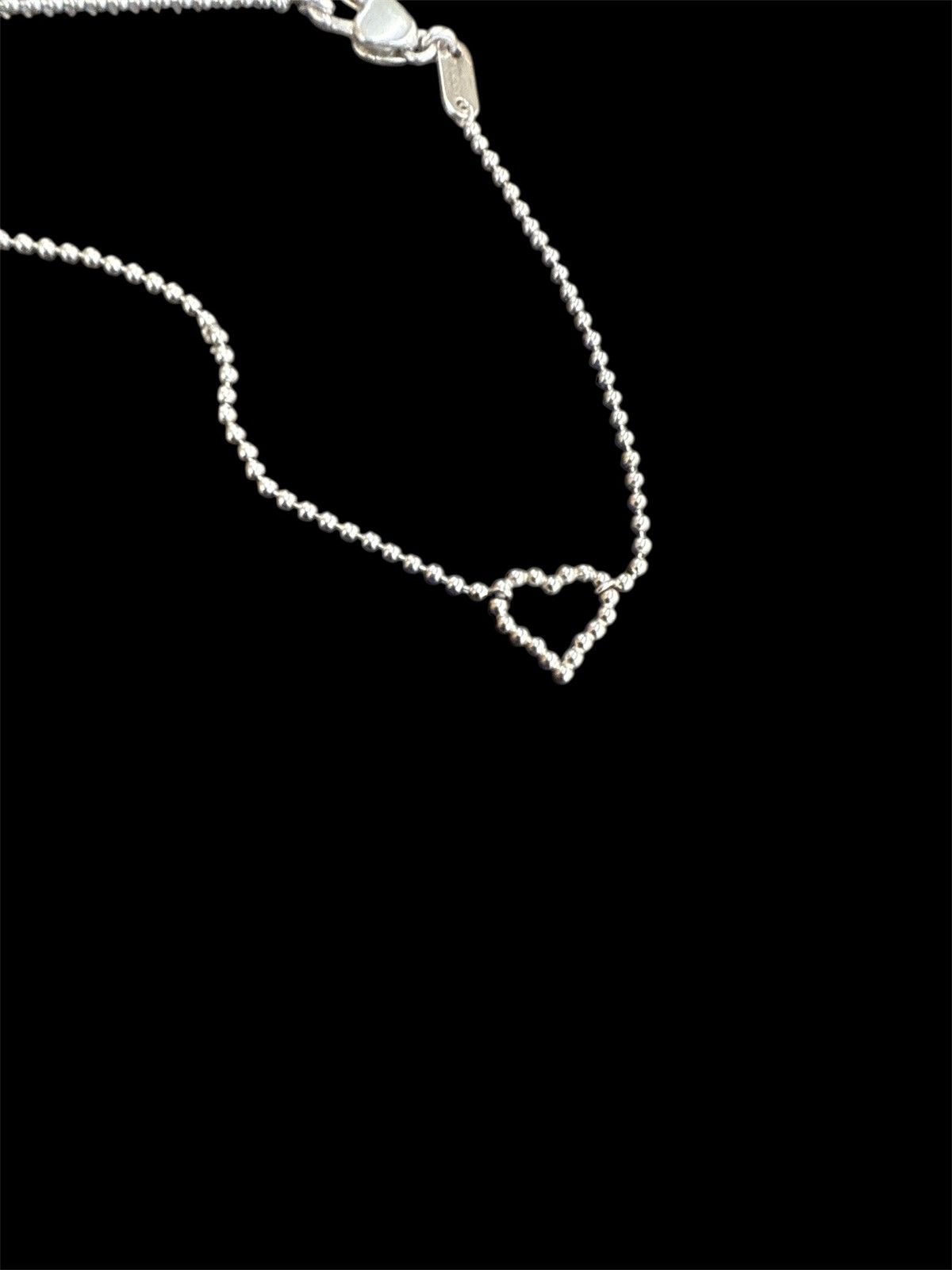 Gucci 925 Gucci Heart Boule Silver Station Necklace Size ONE SIZE - 5 Thumbnail