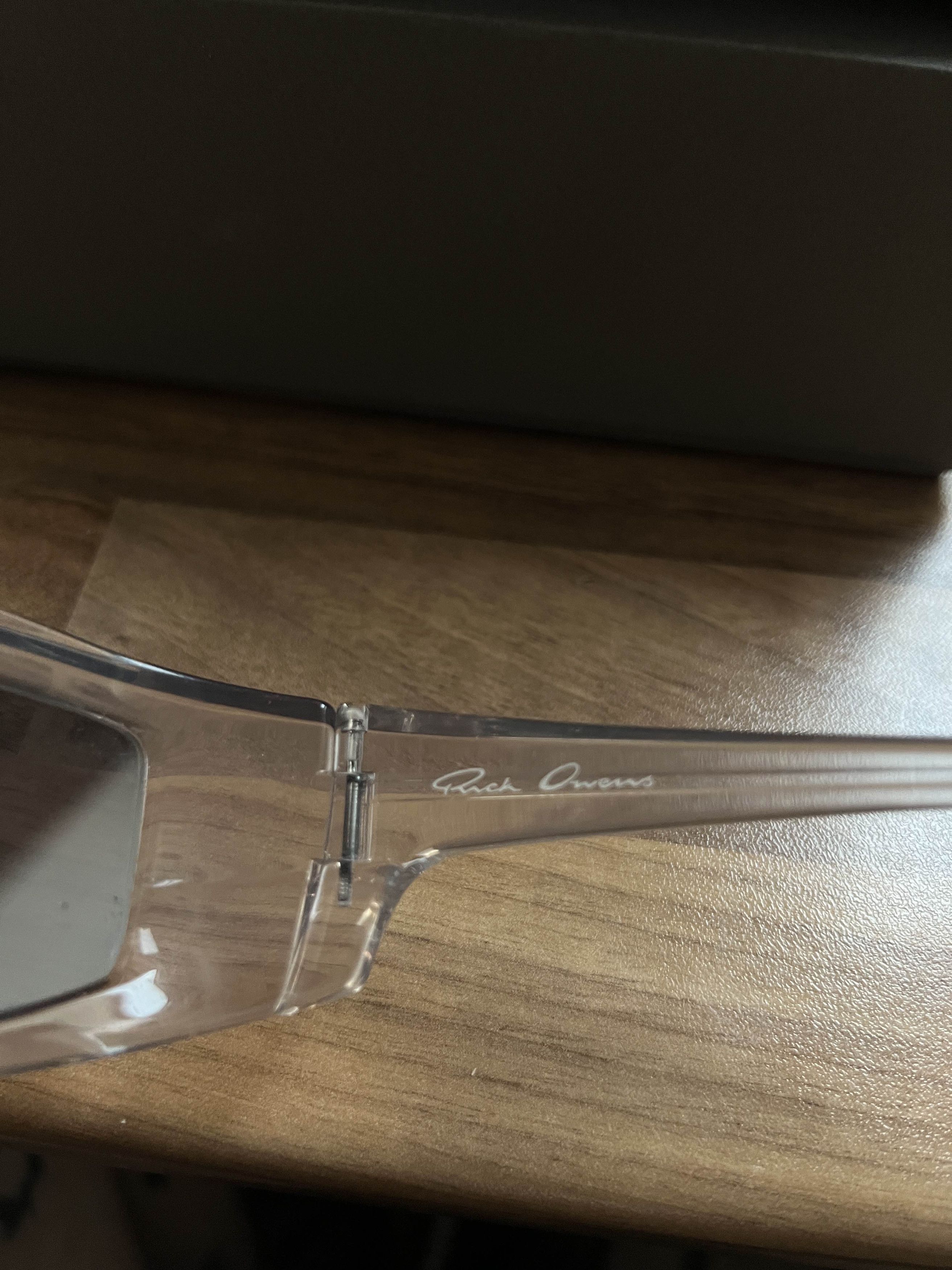 Rick Owens Larry / Rick sunglasses - transparent / black lens Size ONE SIZE - 8 Thumbnail