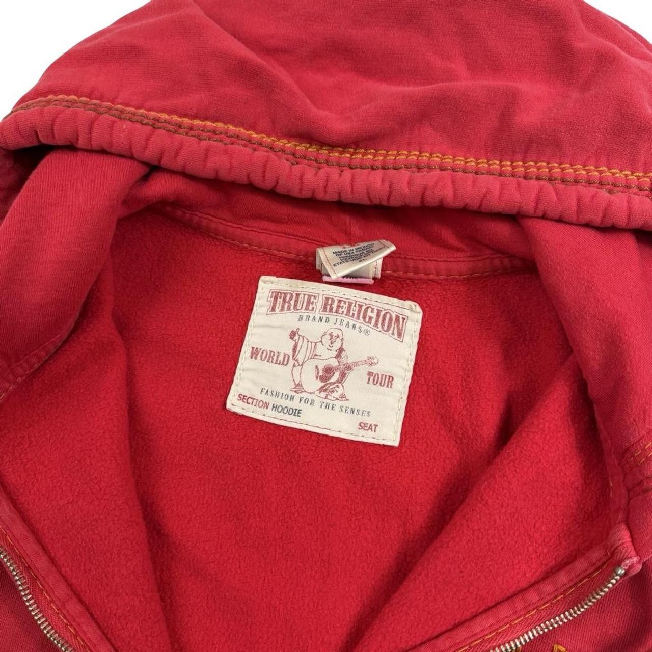 True Religion True Religion Triple Contrast Stitch Hoodie Red Extra Large Size US XL / EU 56 / 4 - 6 Thumbnail