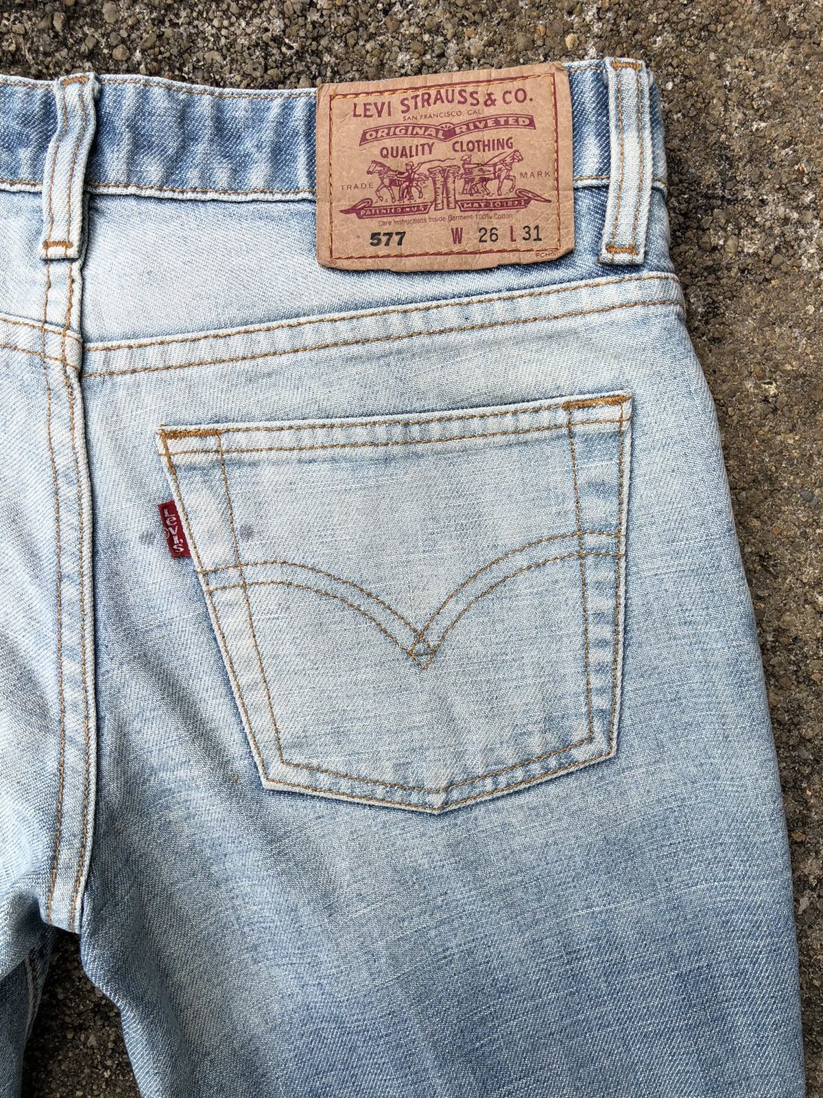 Levi's Vintage Clothing × Vintage Levi's 577 Women's Boyfriend Bot Cut Style Like New Size US 28 / EU 44 - 15 Thumbnail