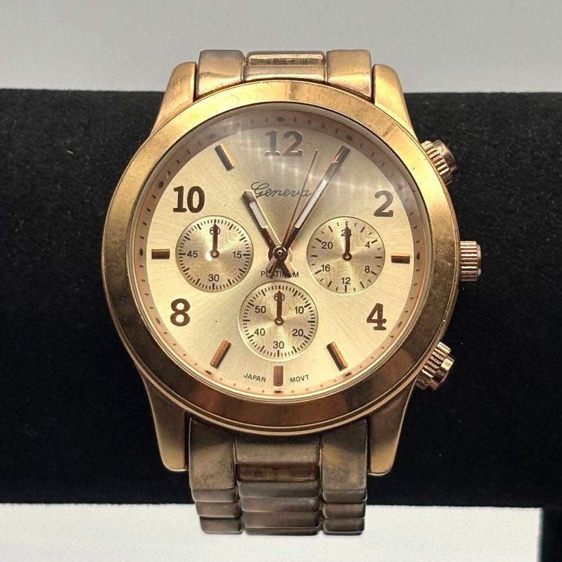 Geneva Retro Gold Geneva Men's Watch Size ONE SIZE - 2 Thumbnail
