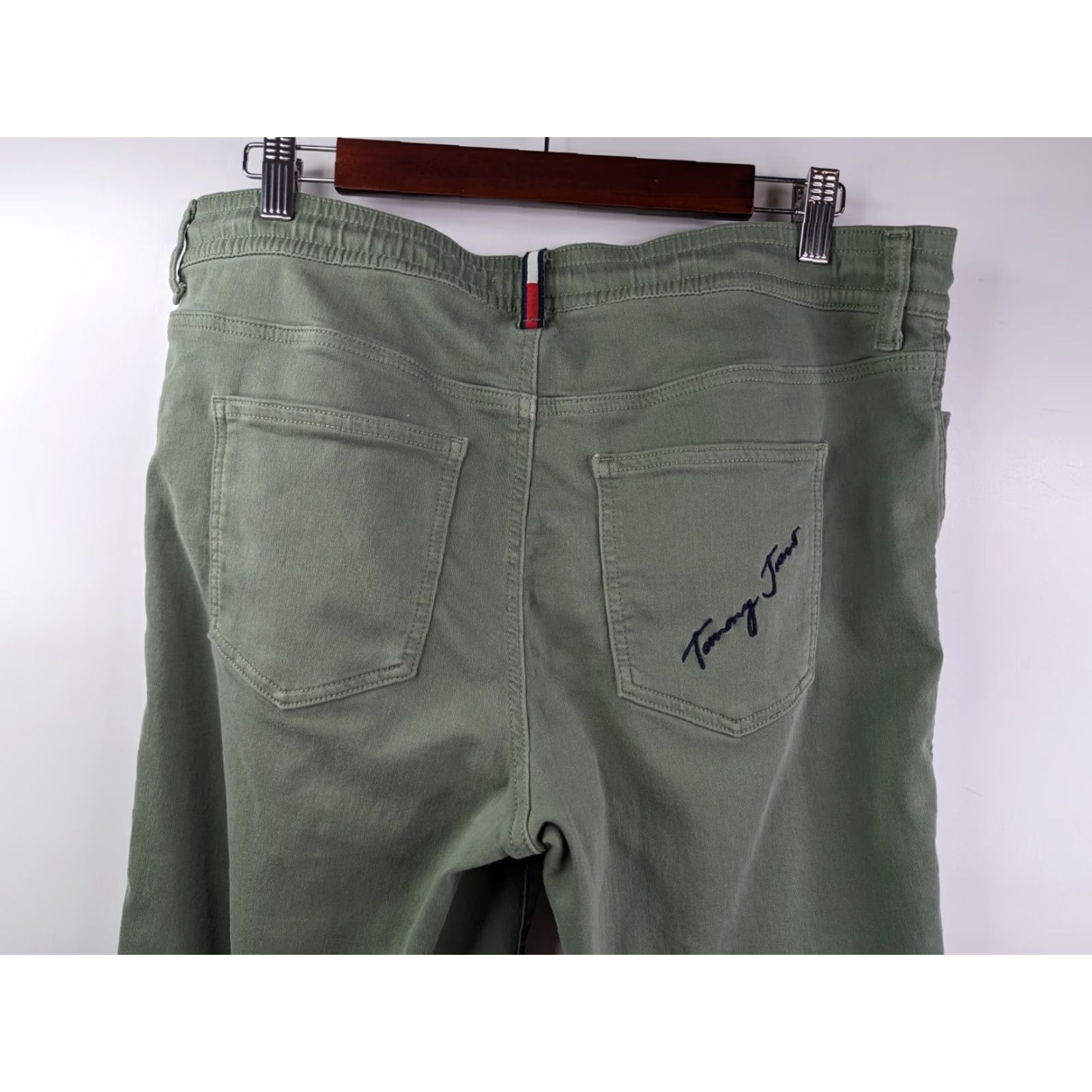 Tommy Hilfiger Tommy Hilfiger Green Joggers Logo Women's M Sweatpants Drawstring Athletic Denim Joggers 90s Tommy Jeans Size 32" / US 10 / IT 46 - 5 Thumbnail