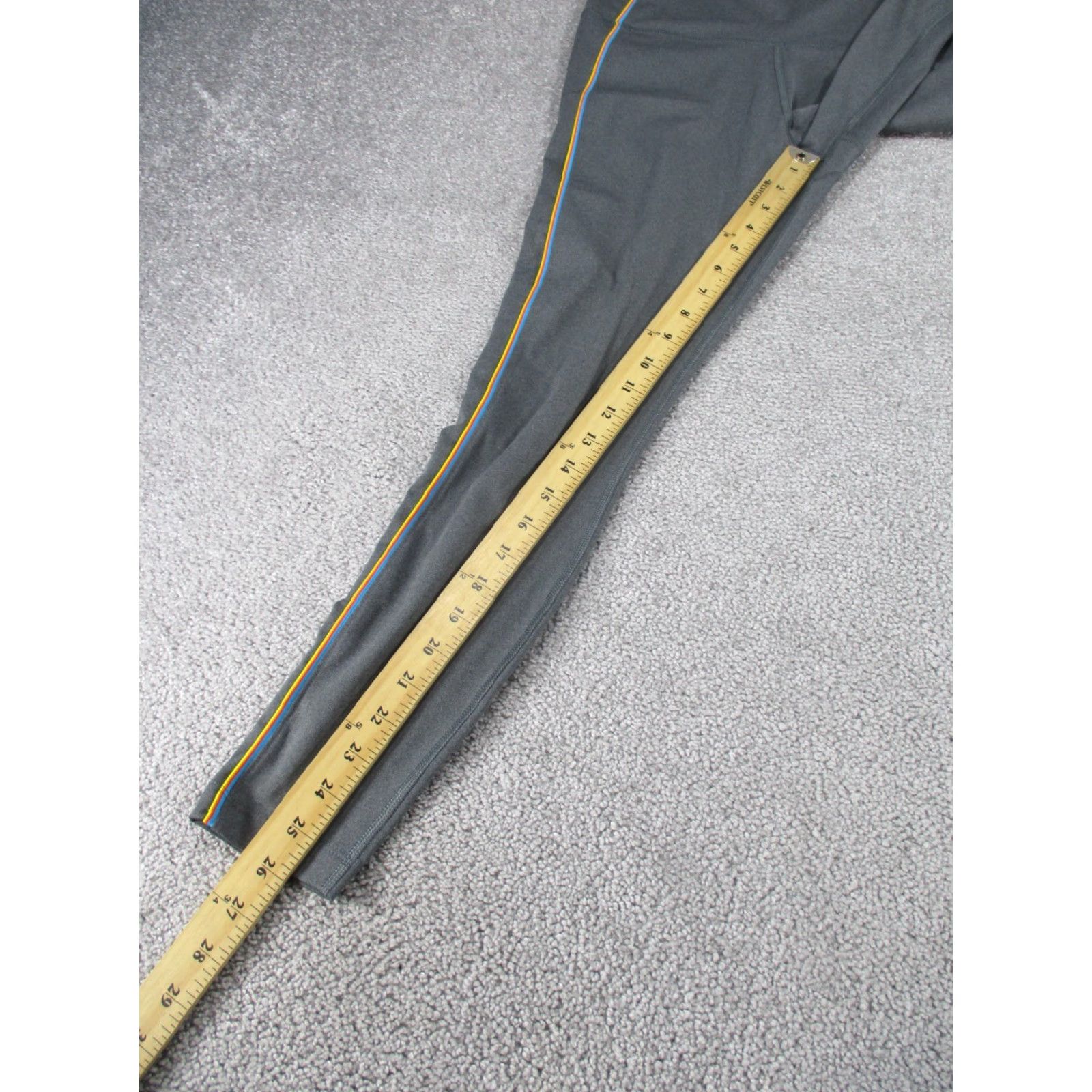 Nike NIKE Leggings Women M Gray Multicolor Side Stripe Compression Gym Activewear Womens Size 32" / US 10 / IT 46 - 3 Thumbnail
