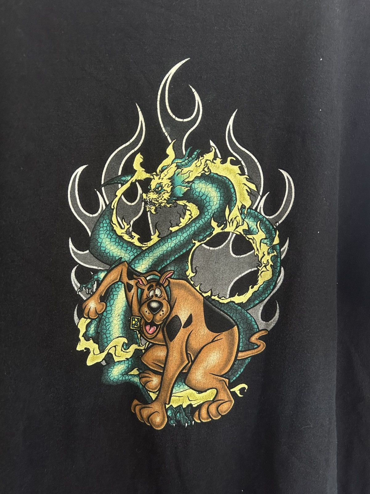 Vintage 01 Vintage Scooby Doo Tribal Dragon Flame Graphic T-shirt Size US L / EU 52-54 / 3 - 1 Thumbnail