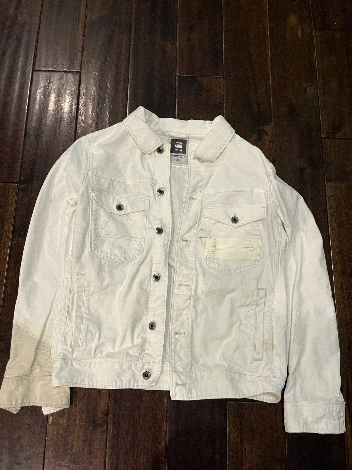 G-Star G-Star RAW White Denim Jacket Size US M / EU 48-50 / 2 - 2 Thumbnail